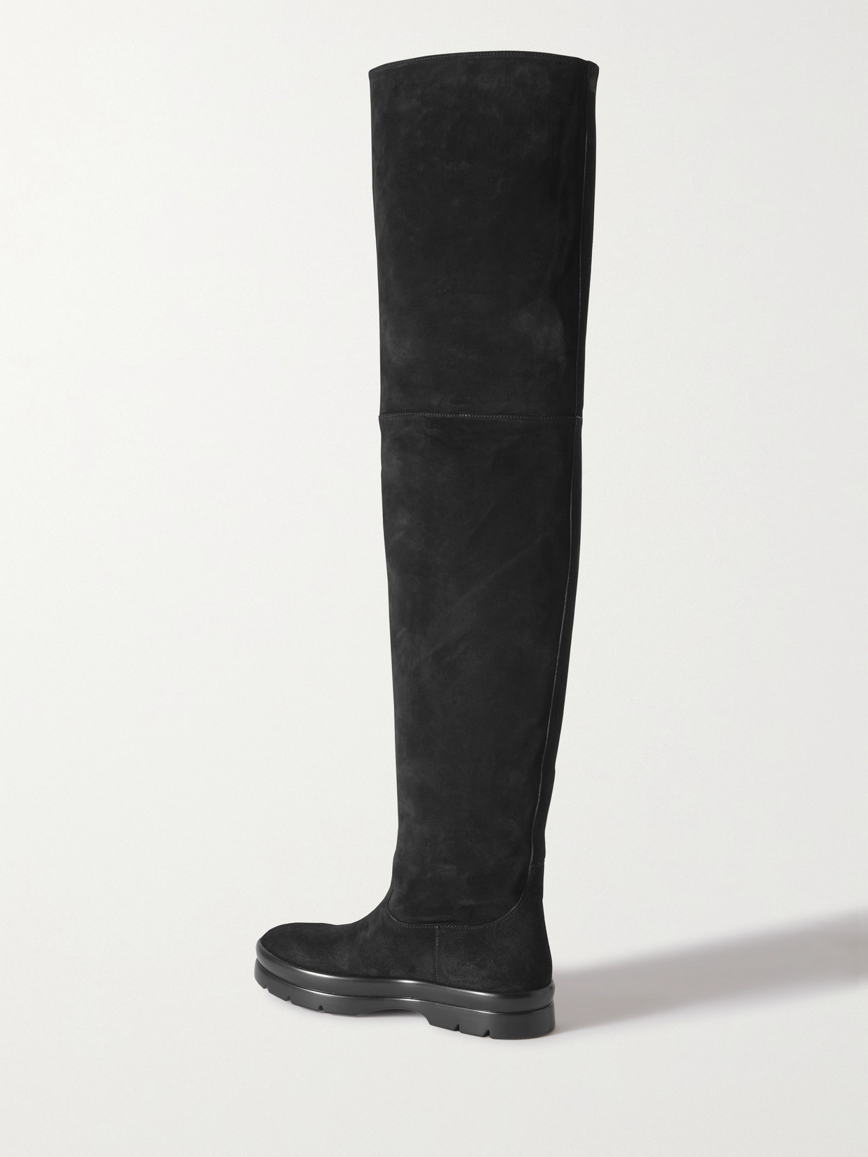 The Row Billie Suede Over-the-knee Boots In Black