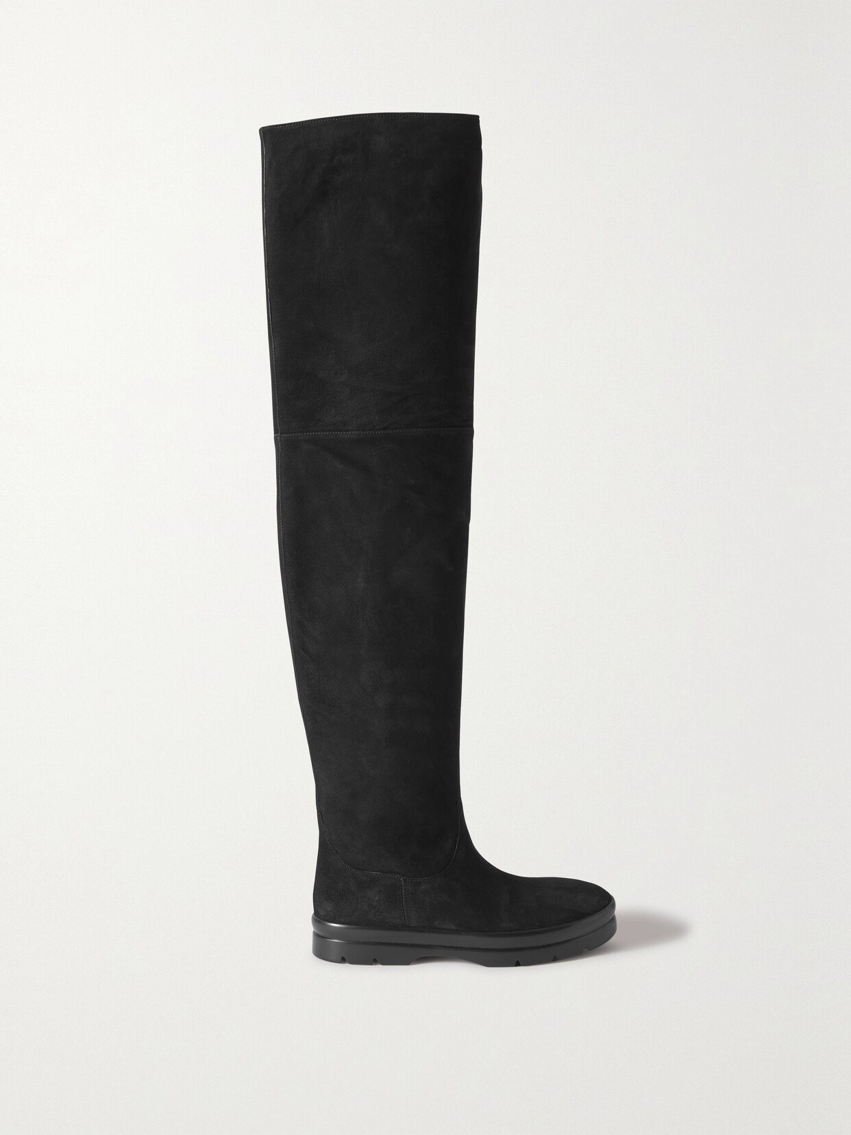 The Row Billie Suede Over-the-knee Boots In Black