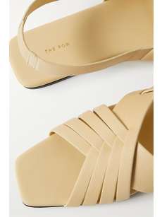 THE ROW Meera textured-leather slingback sandals | NET-A-PORTER