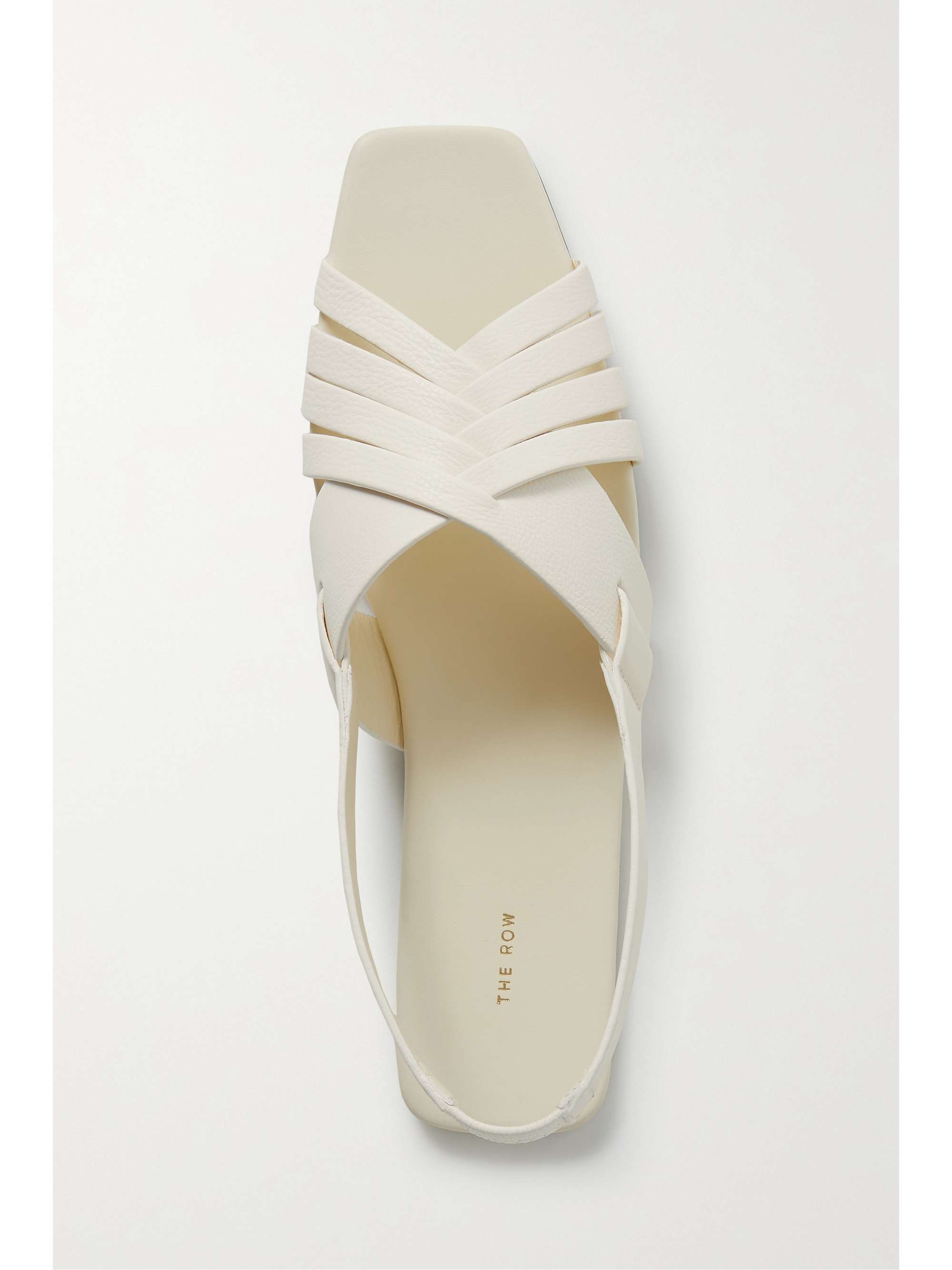 THE ROW Meera textured-leather slingback sandals | NET-A-PORTER