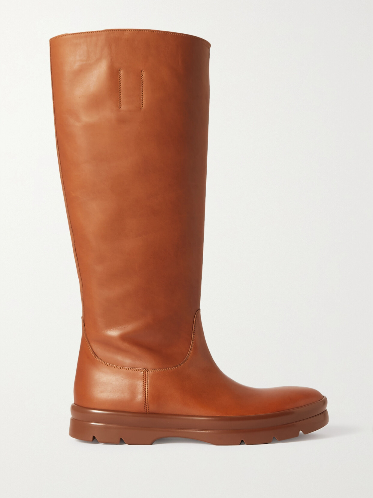 Shop The Row Billie Leather Knee Boots In Brown