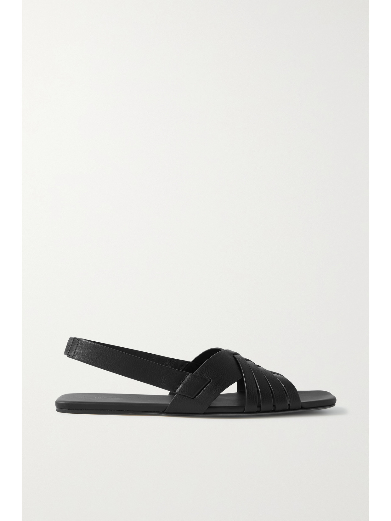 THE ROW MEERA TEXTURED-LEATHER SLINGBACK SANDALS