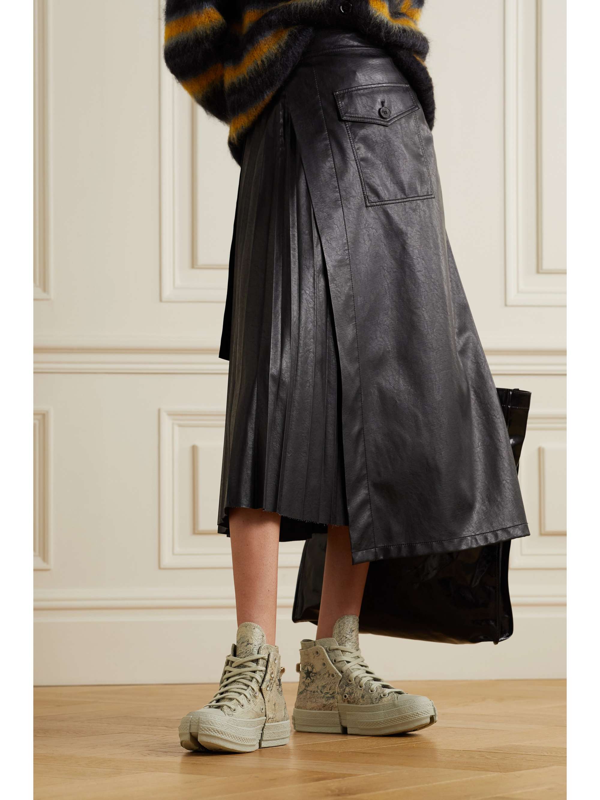 + Feng Chen Wang Chuck Taylor 70 textured-leather high-top sneakers