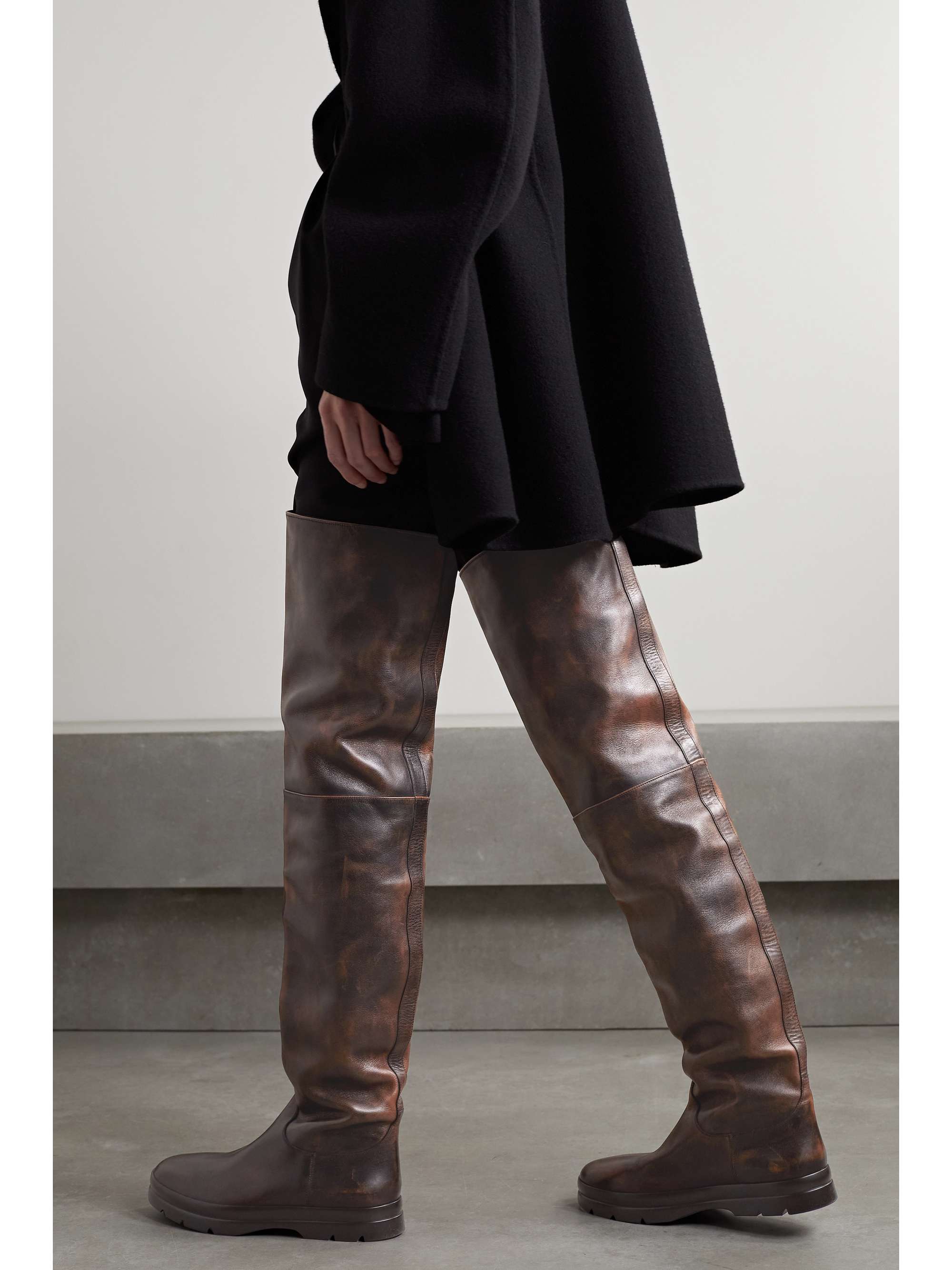 THE ROW Billie leather over-the-knee boots | NET-A-PORTER