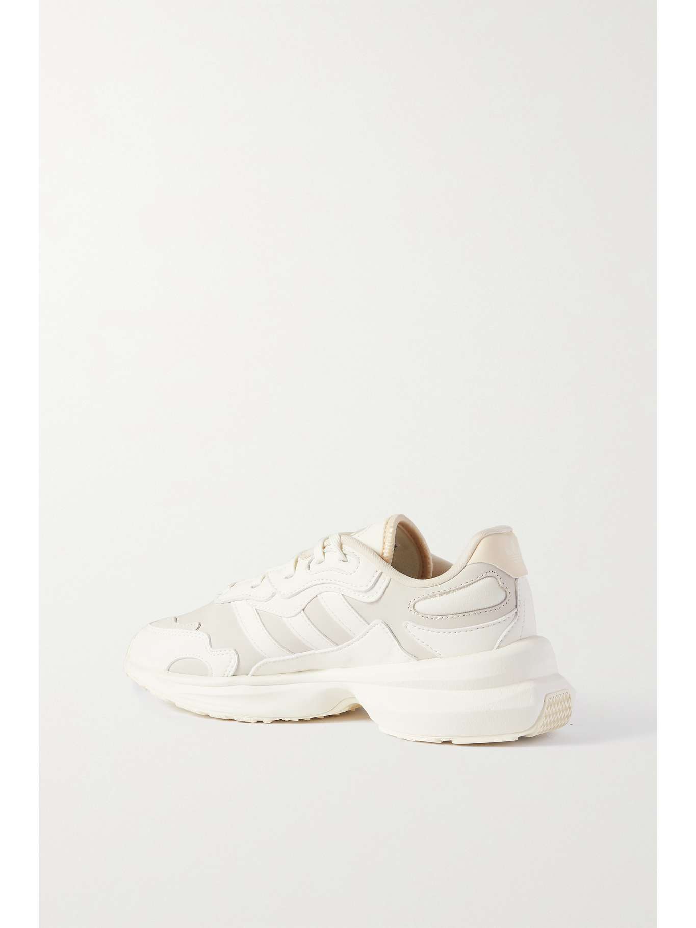 White Zentic leather sneakers | ADIDAS ORIGINALS | NET-A-PORTER