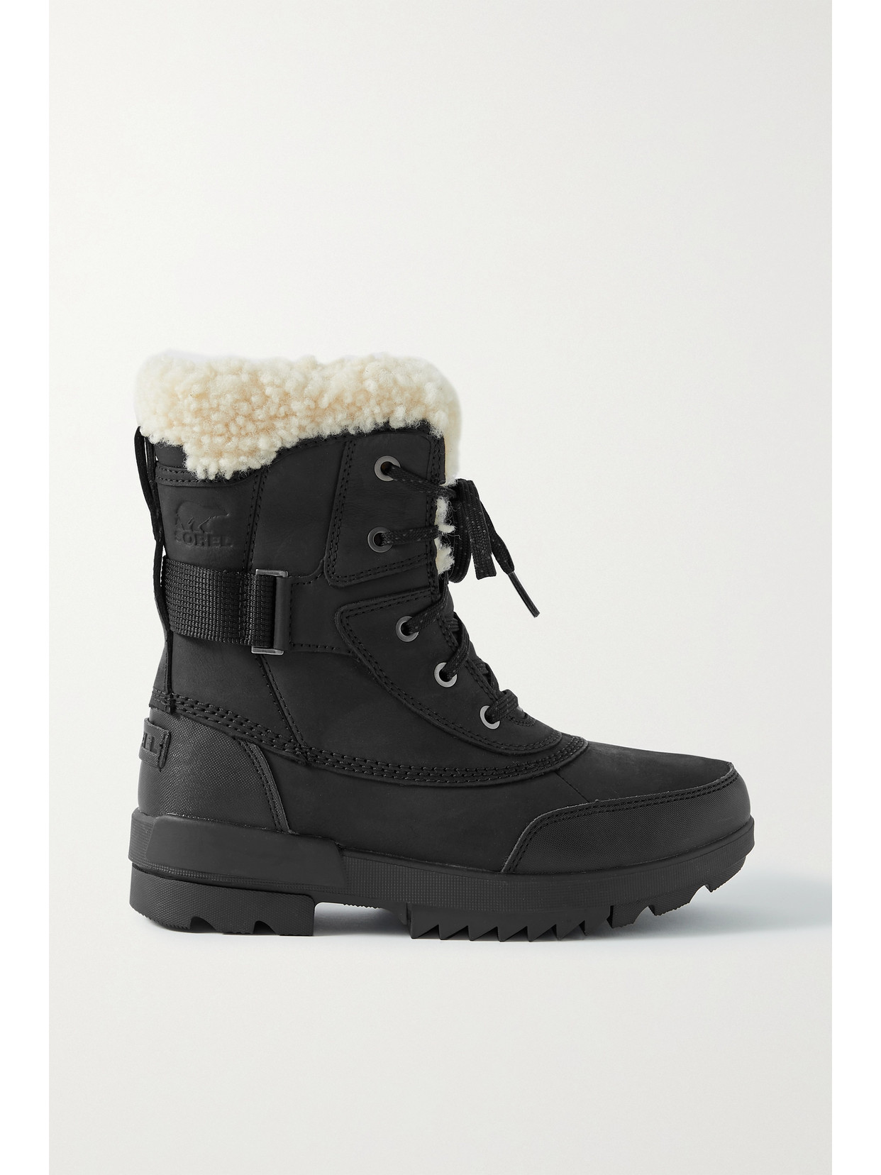 SOREL TIVOLI IV PARK SHEARLING-LINED NUBUCK ANKLE BOOTS