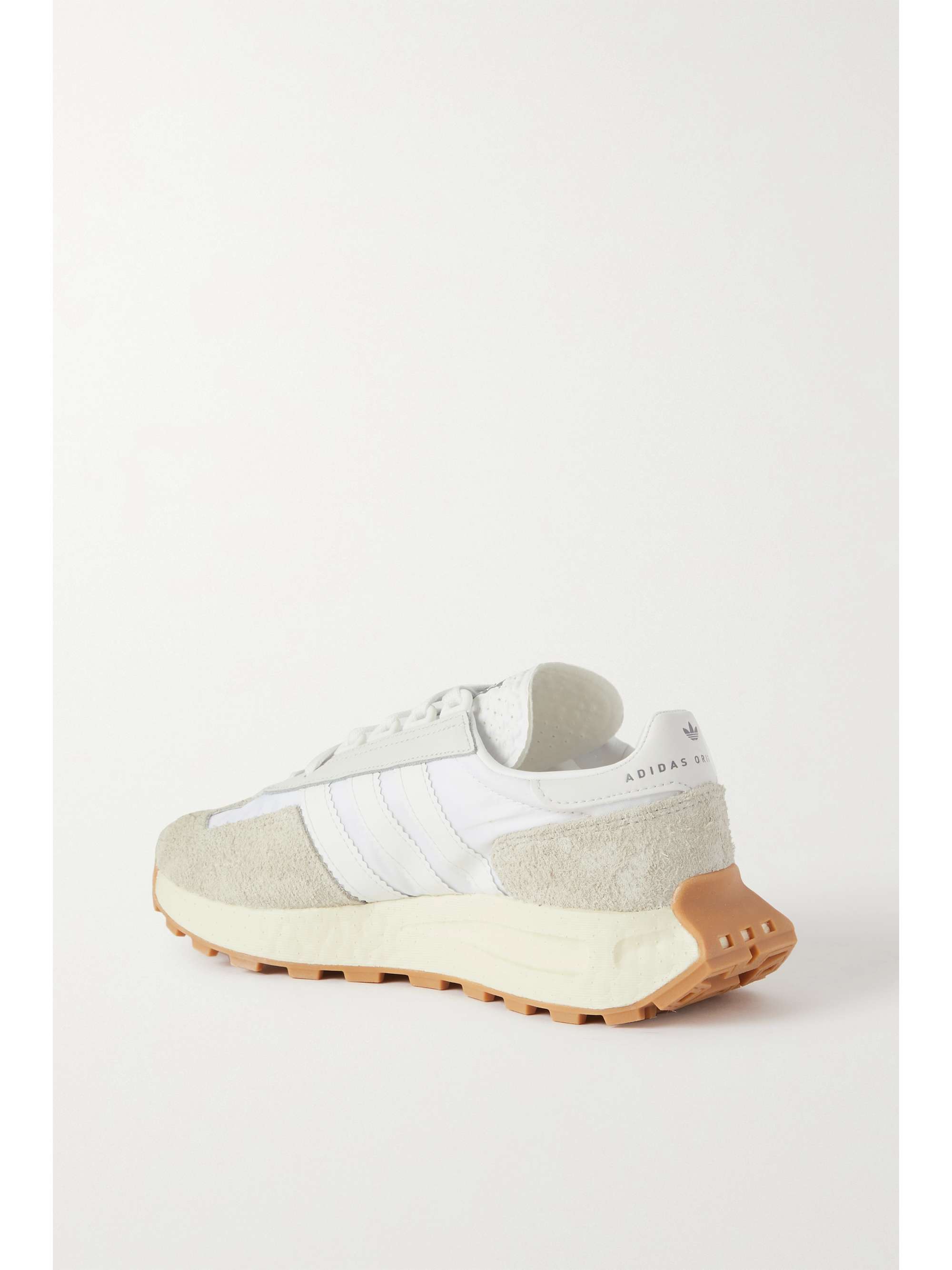 White Retropy E5 leather-trimmed suede and nylon sneakers | ADIDAS ORIGINALS | NET-A-PORTER