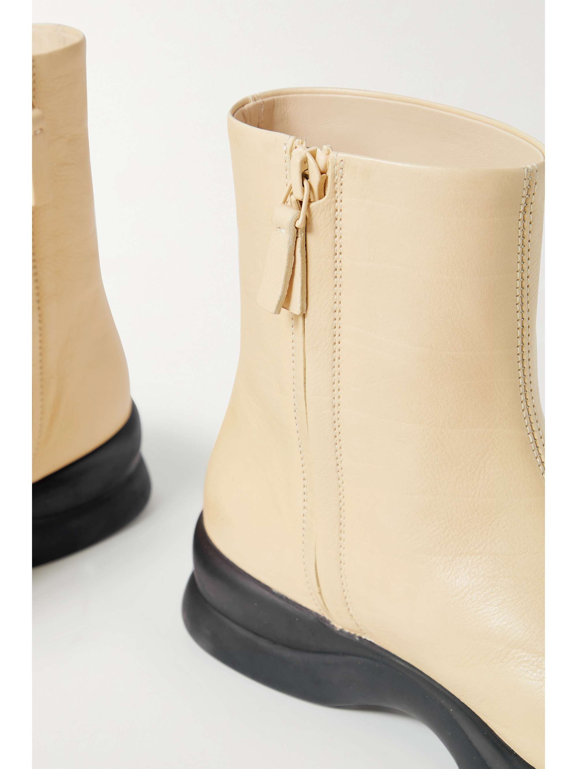 THE ROW Town leather ankle boots