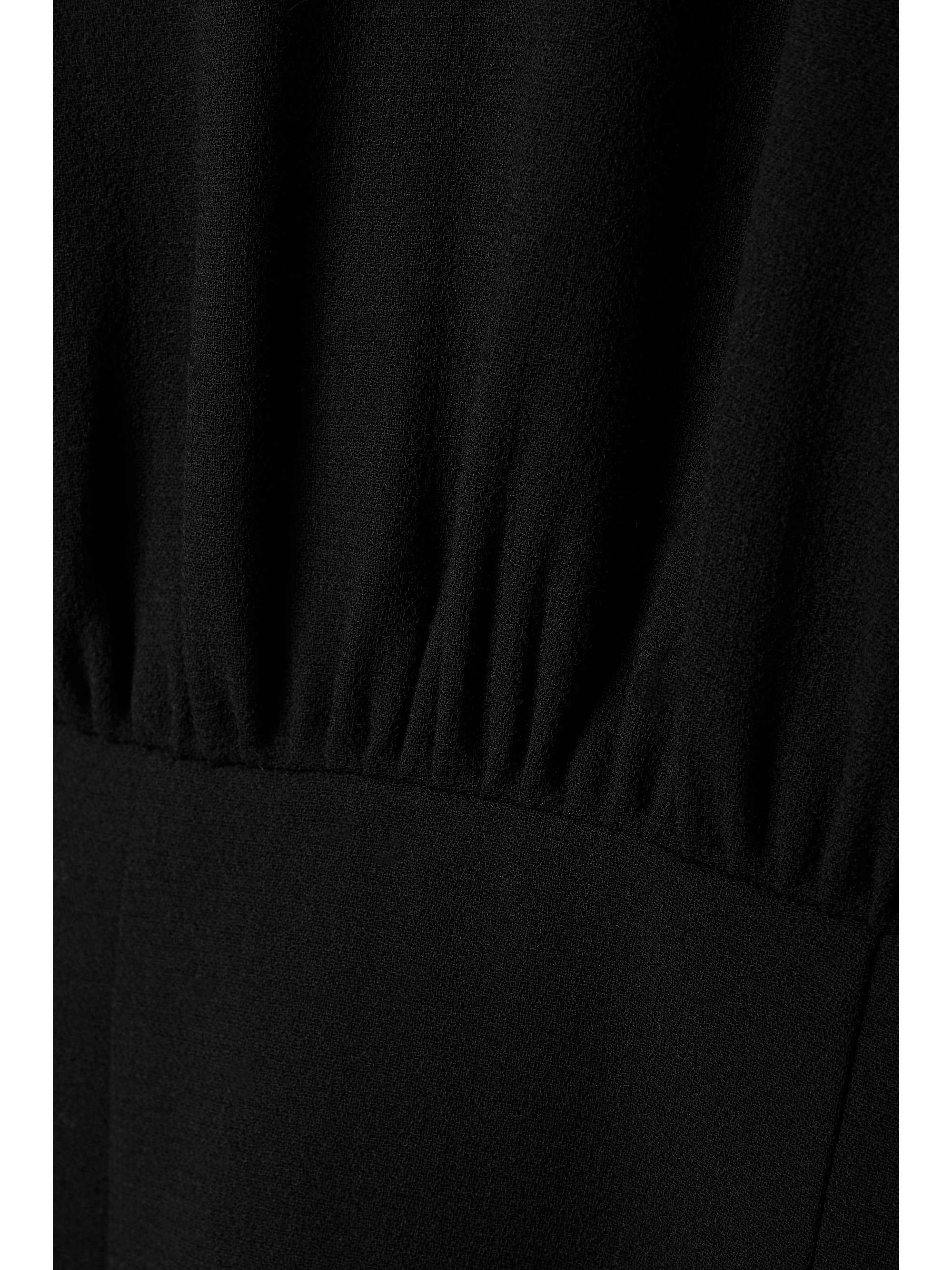 ROWEN ROSE Button-embellished wool-crepe midi dress