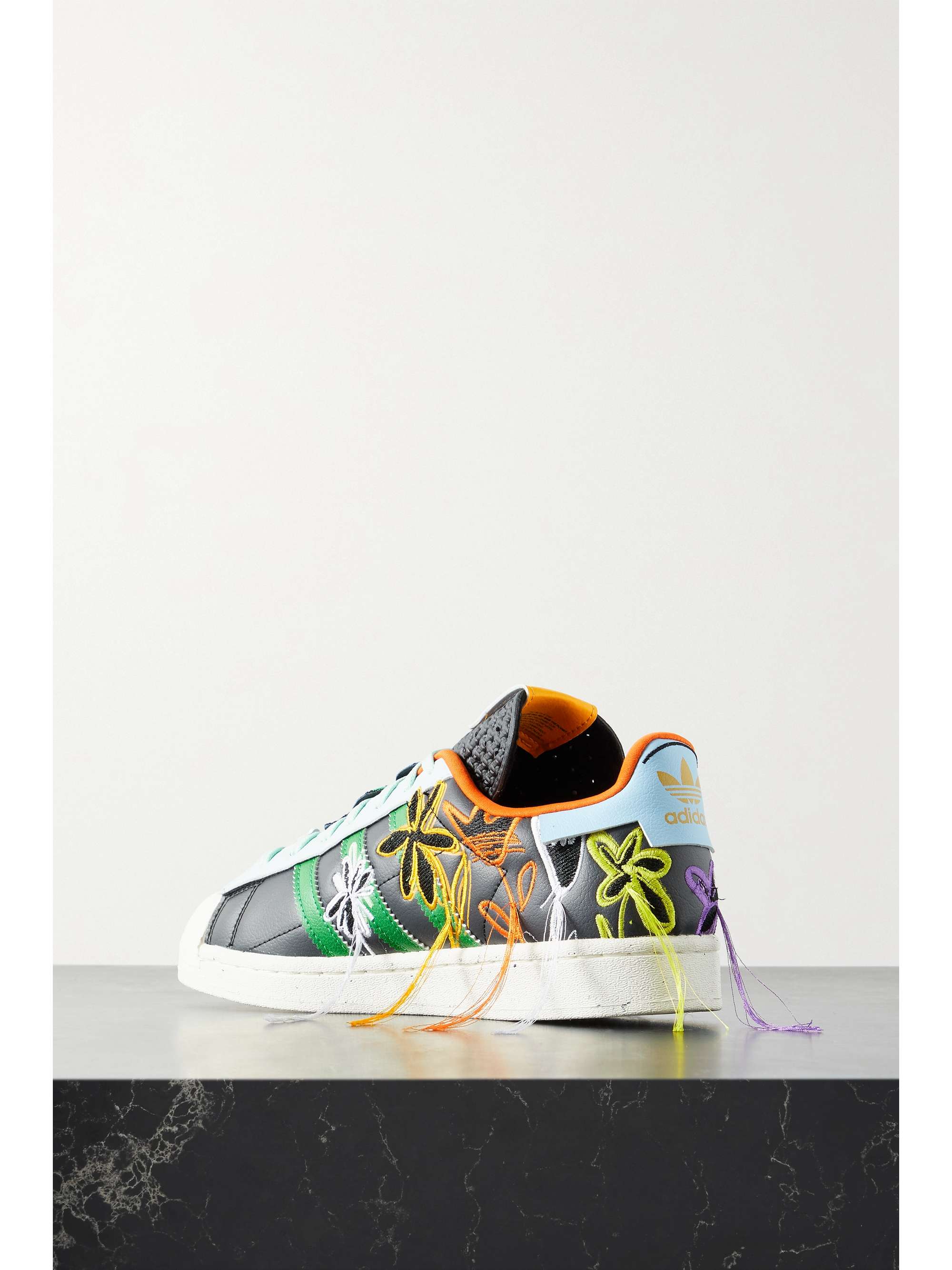 Black + Sean Wotherspoon SUPEREARTH embroidered Primegreen sneakers |  ADIDAS ORIGINALS | NET-A-PORTER