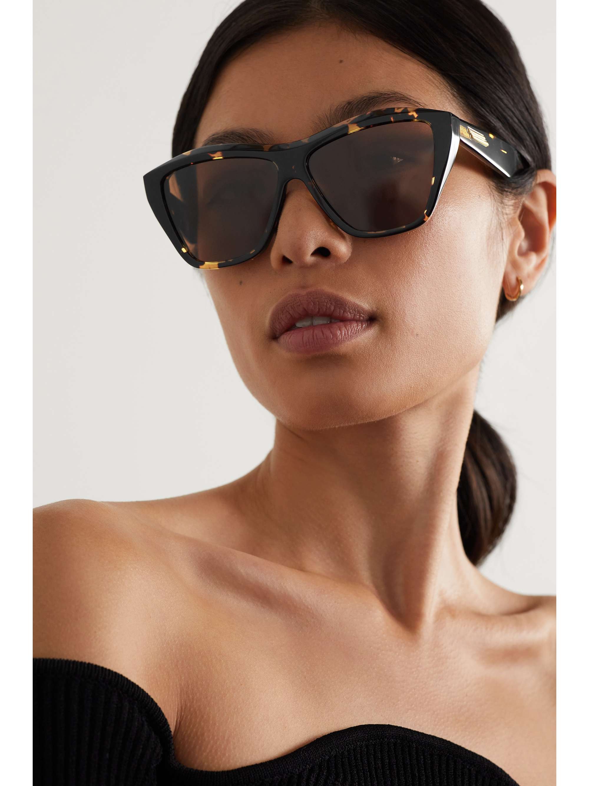 BOTTEGA VENETA EYEWEAR Cat-eye tortoiseshell acetate sunglasses