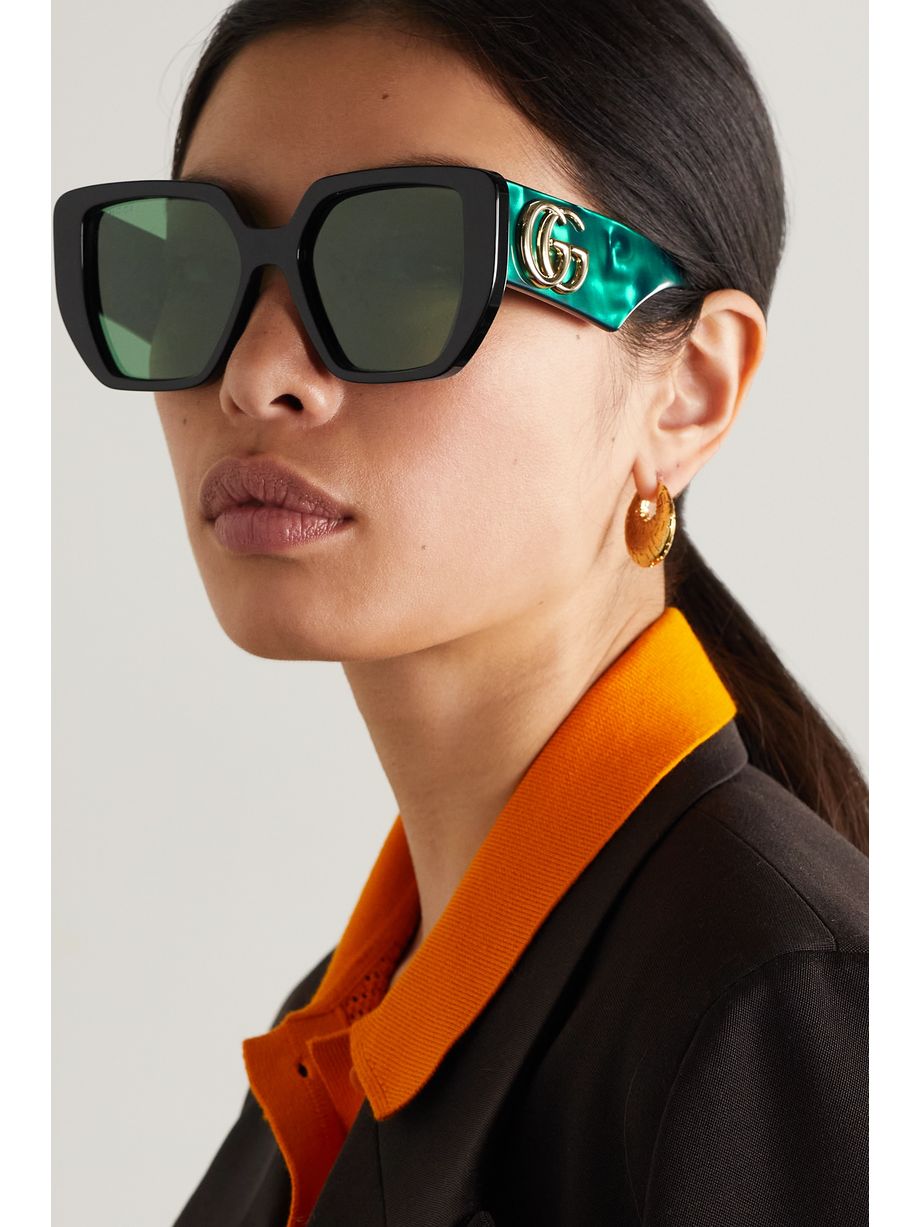 gucci sunglasses black frame