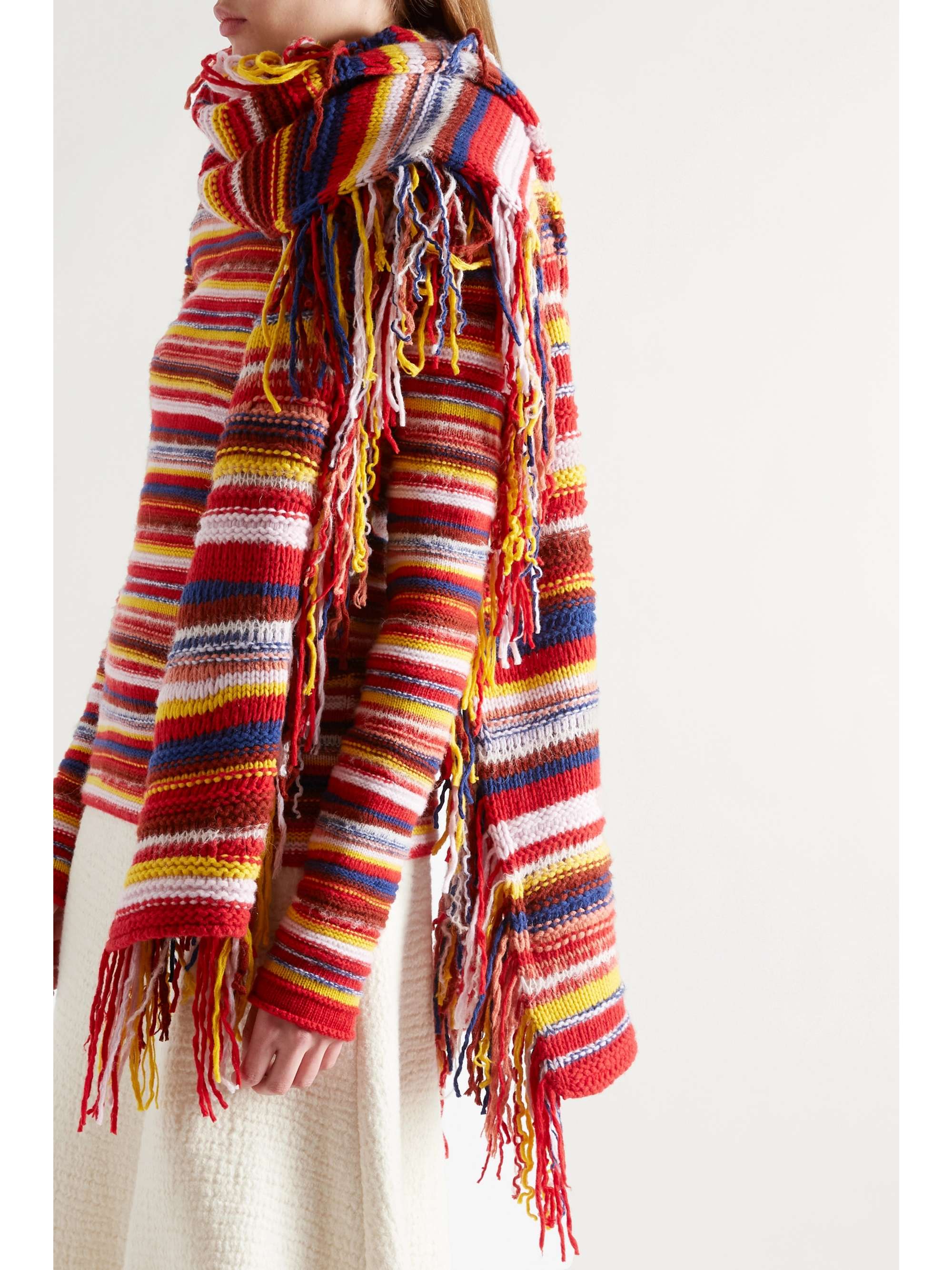 cashmere fringe scarf