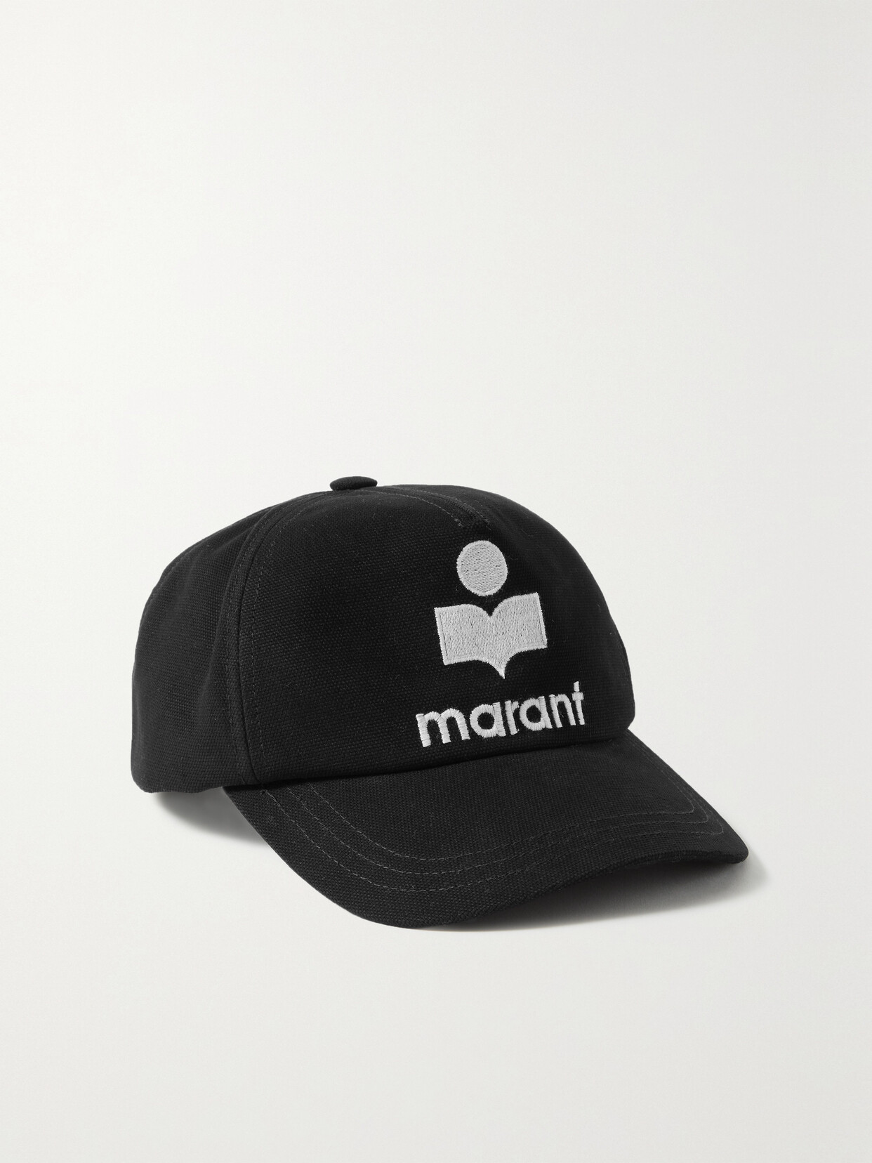 Isabel Marant Tyron Embroidered Cotton-canvas Baseball Cap In Black