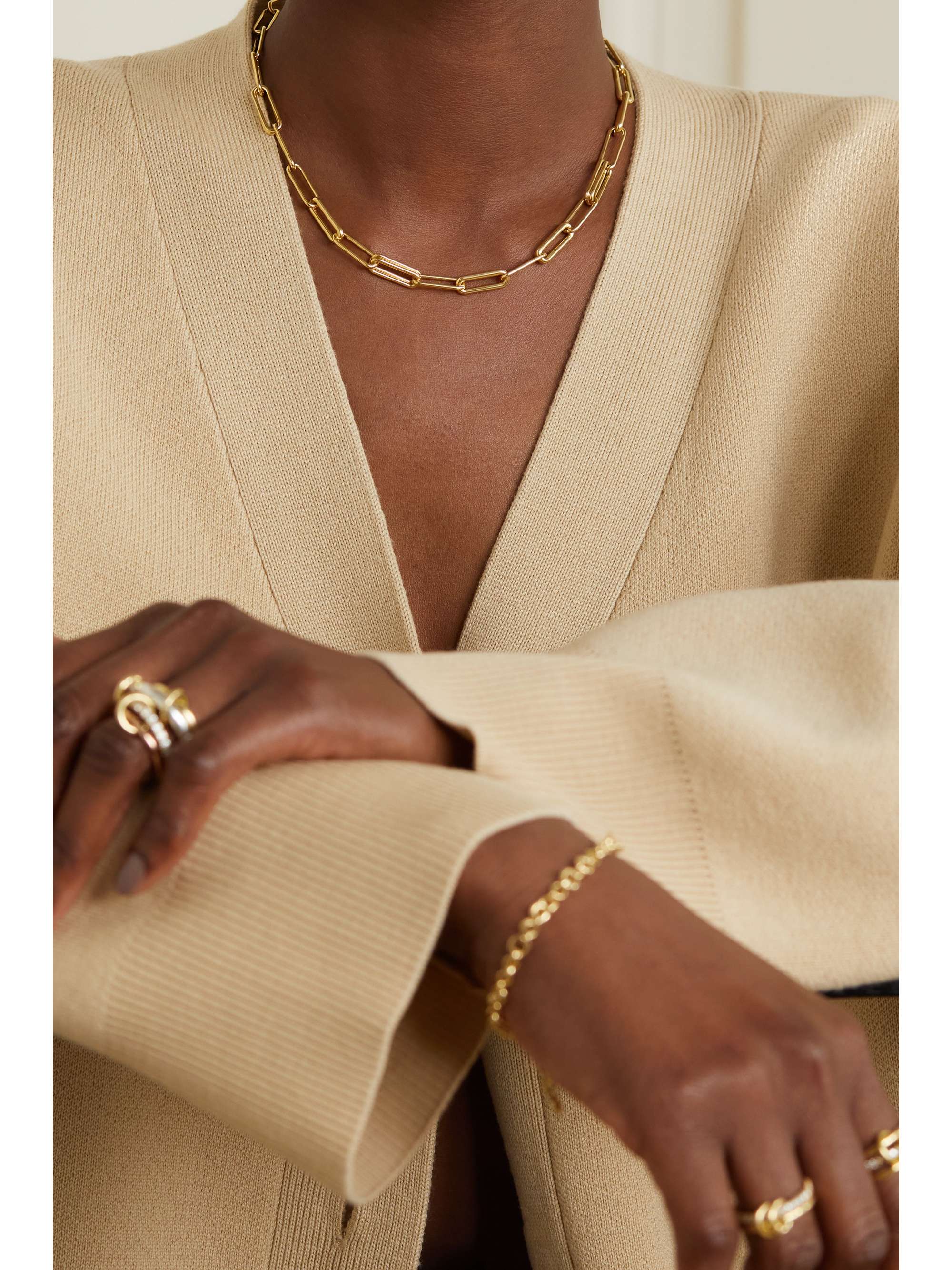 SPINELLI KILCOLLIN Elliptical 18-karat gold necklace