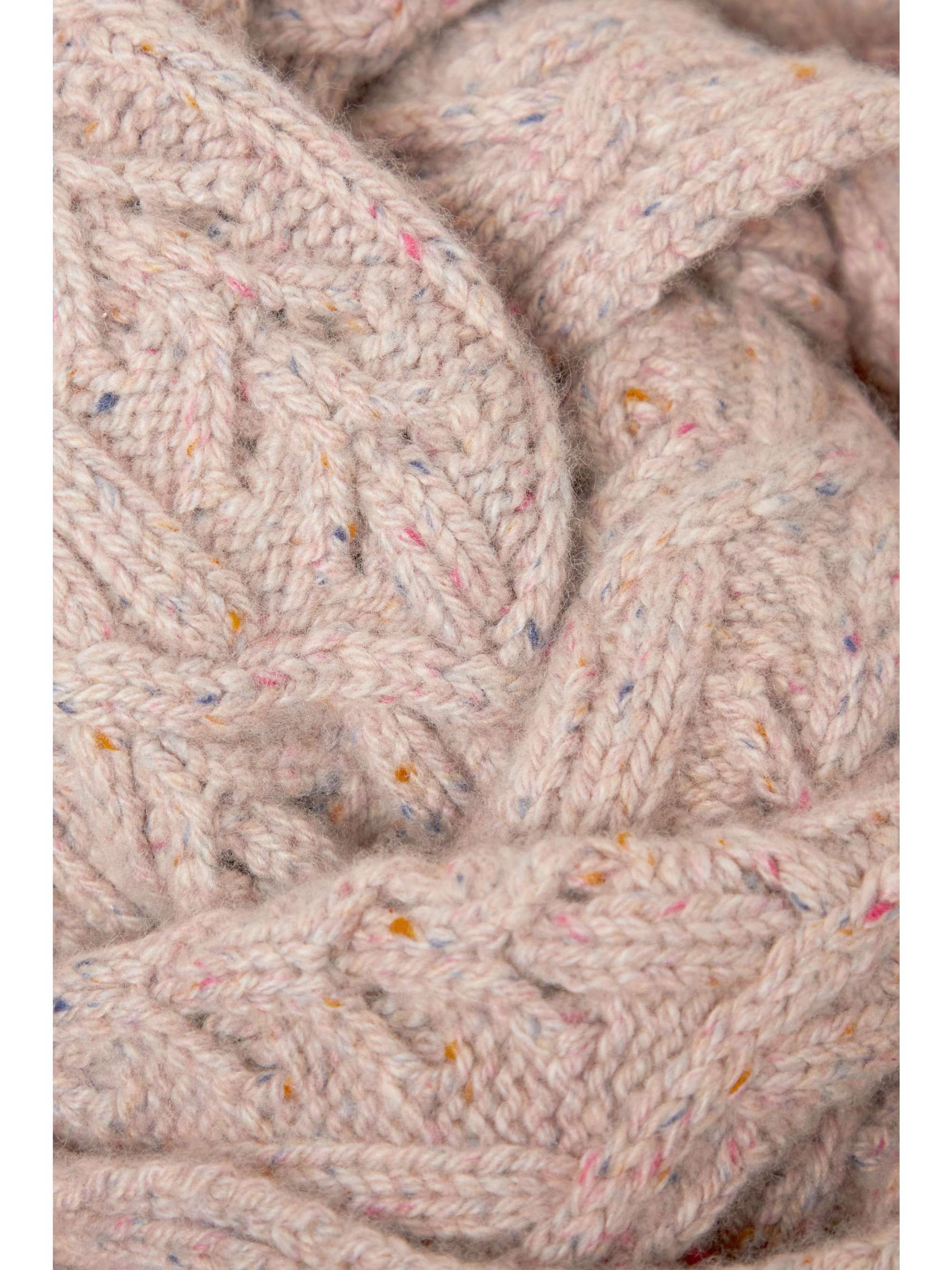 LORO PIANA Cable-knit mélange cashmere scarf