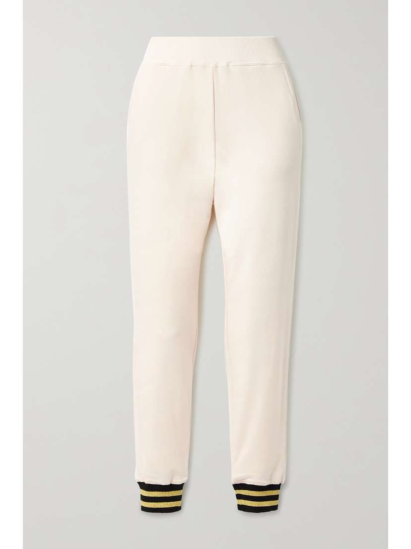 L'Agence Moss Stretch Cotton And Modal-blend Track Pants