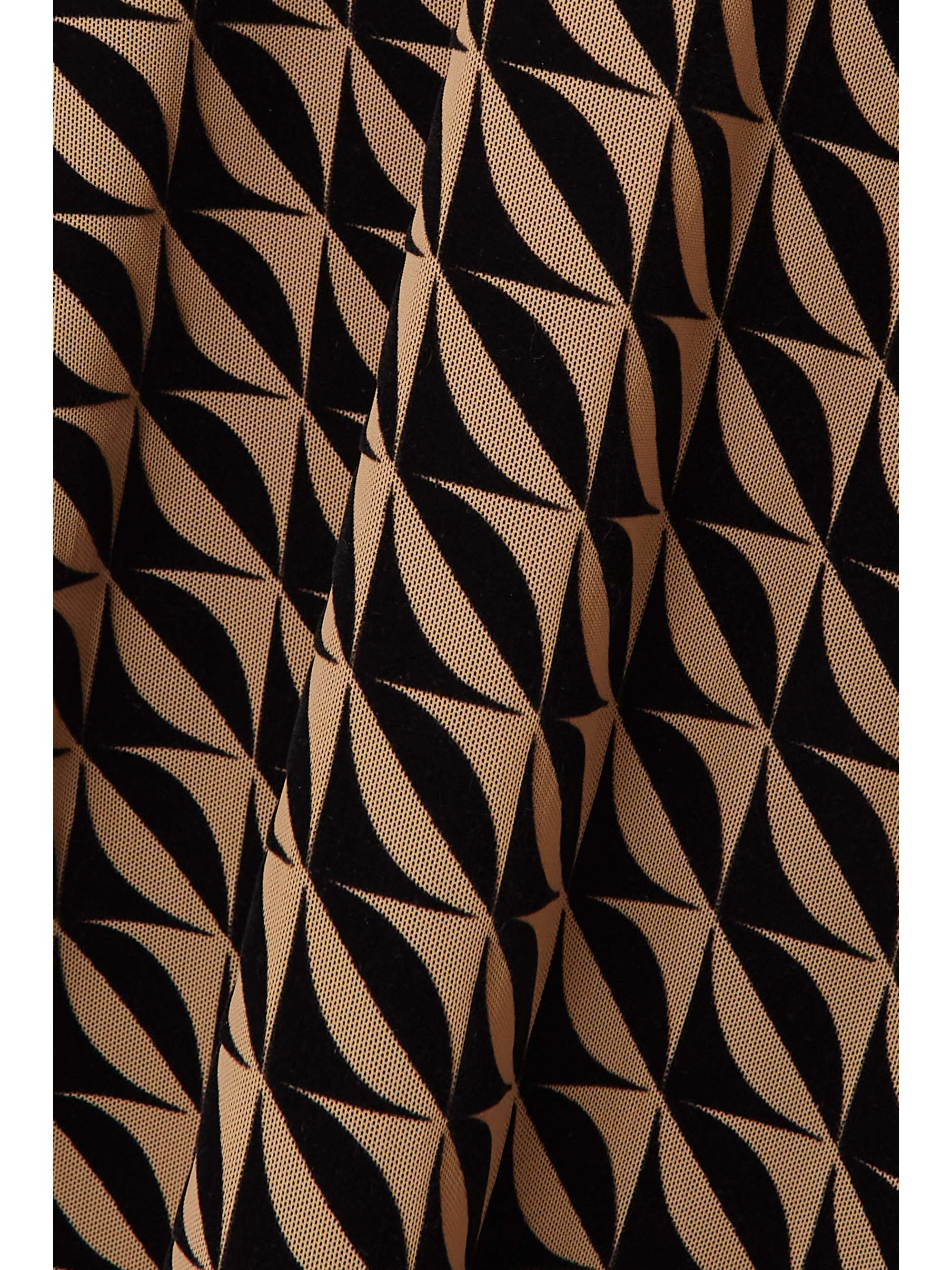 DAVID KOMA Flocked stretch-mesh midi dress