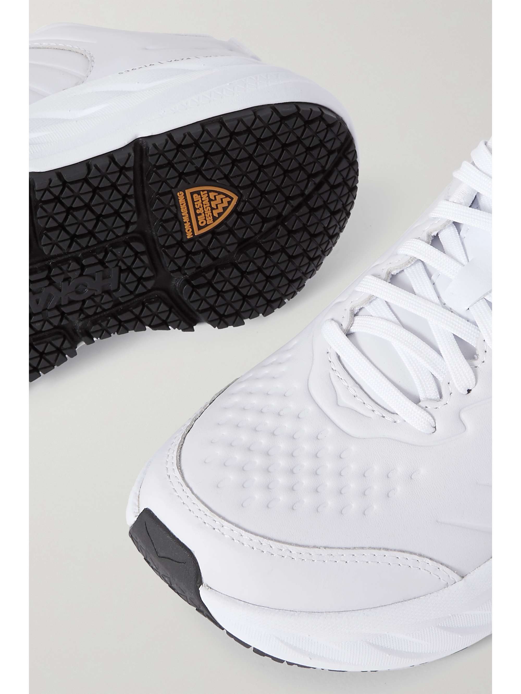 hoka one one leather shoes
