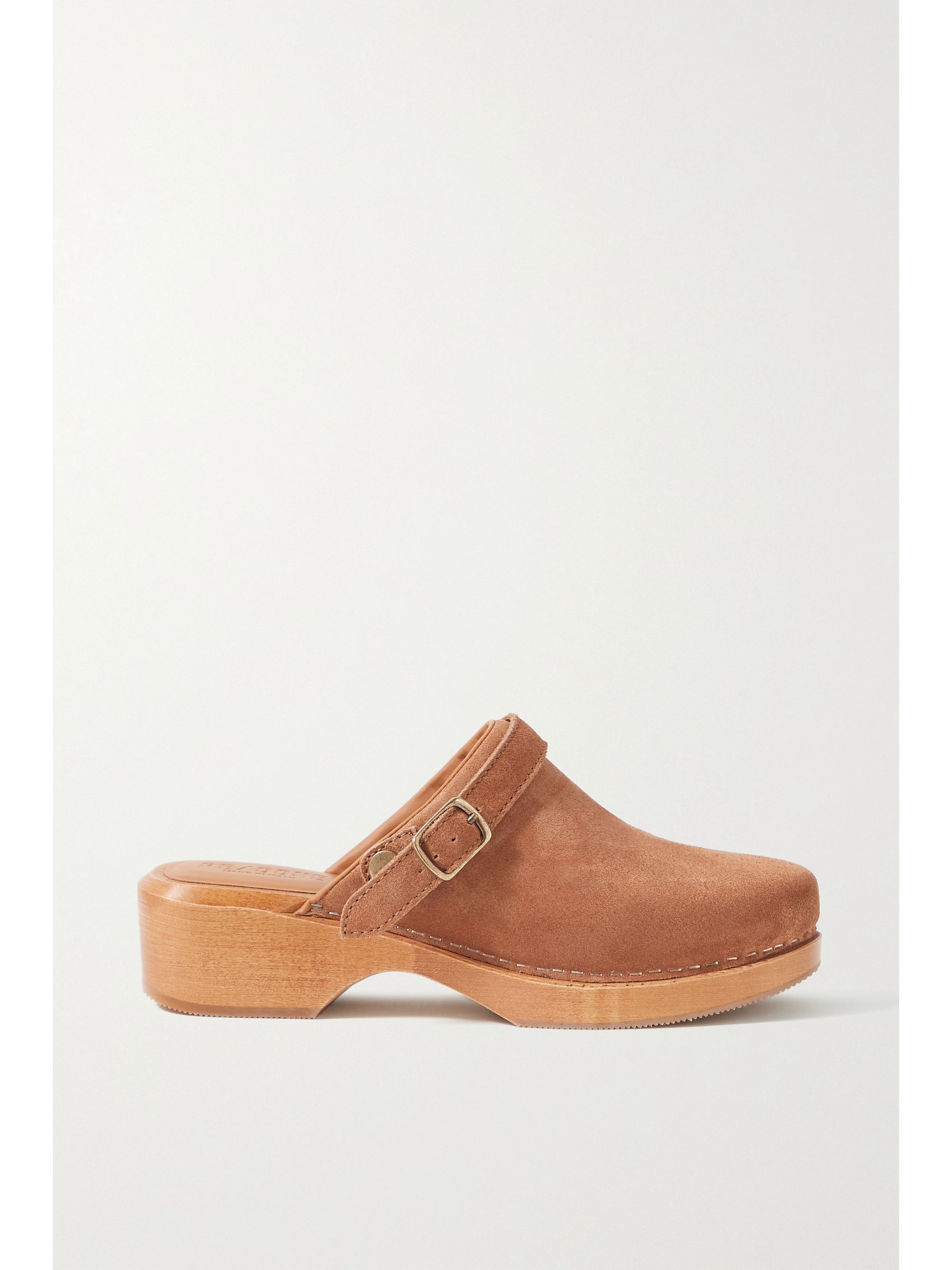 棕色绒面革防水台木屐 Net A Porter Re Done Net A Porter 棕色绒面革防水台木屐 Net A Porter Re Done Net A Porter