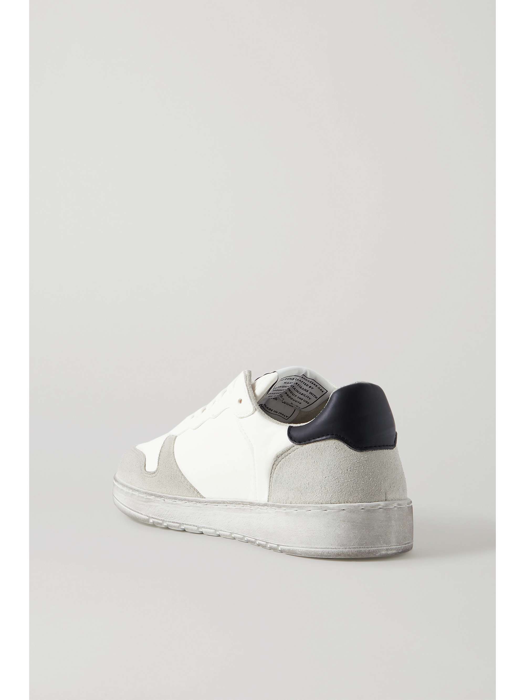 RE/DONE 80s Basketball vegan leather and suede sneakers