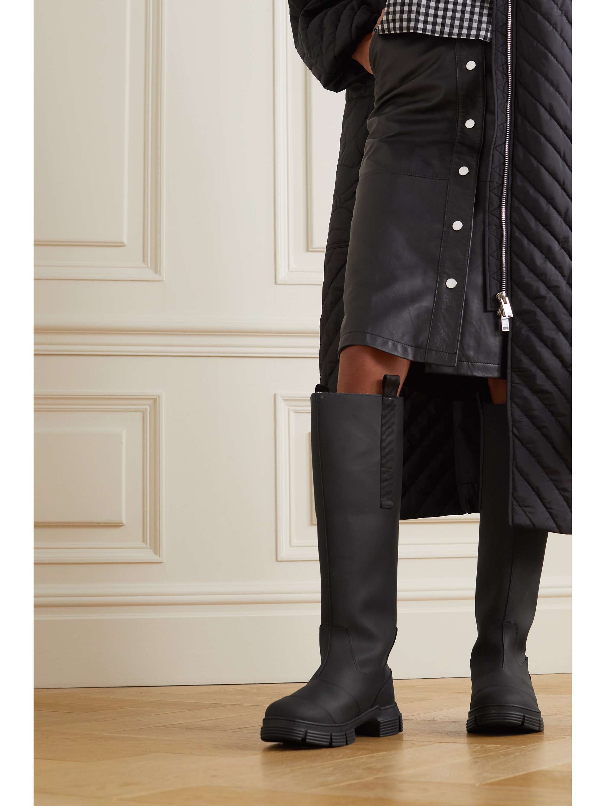 rubber knee boots | GANNI 