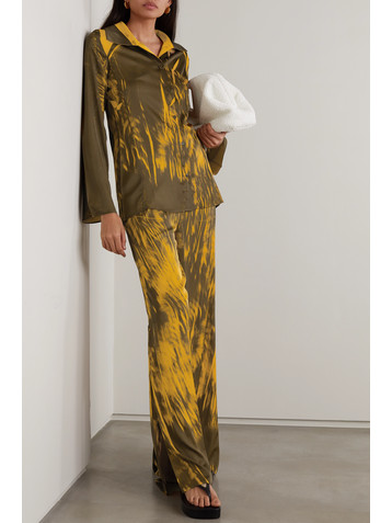 IOANNES Irene printed satin shirt