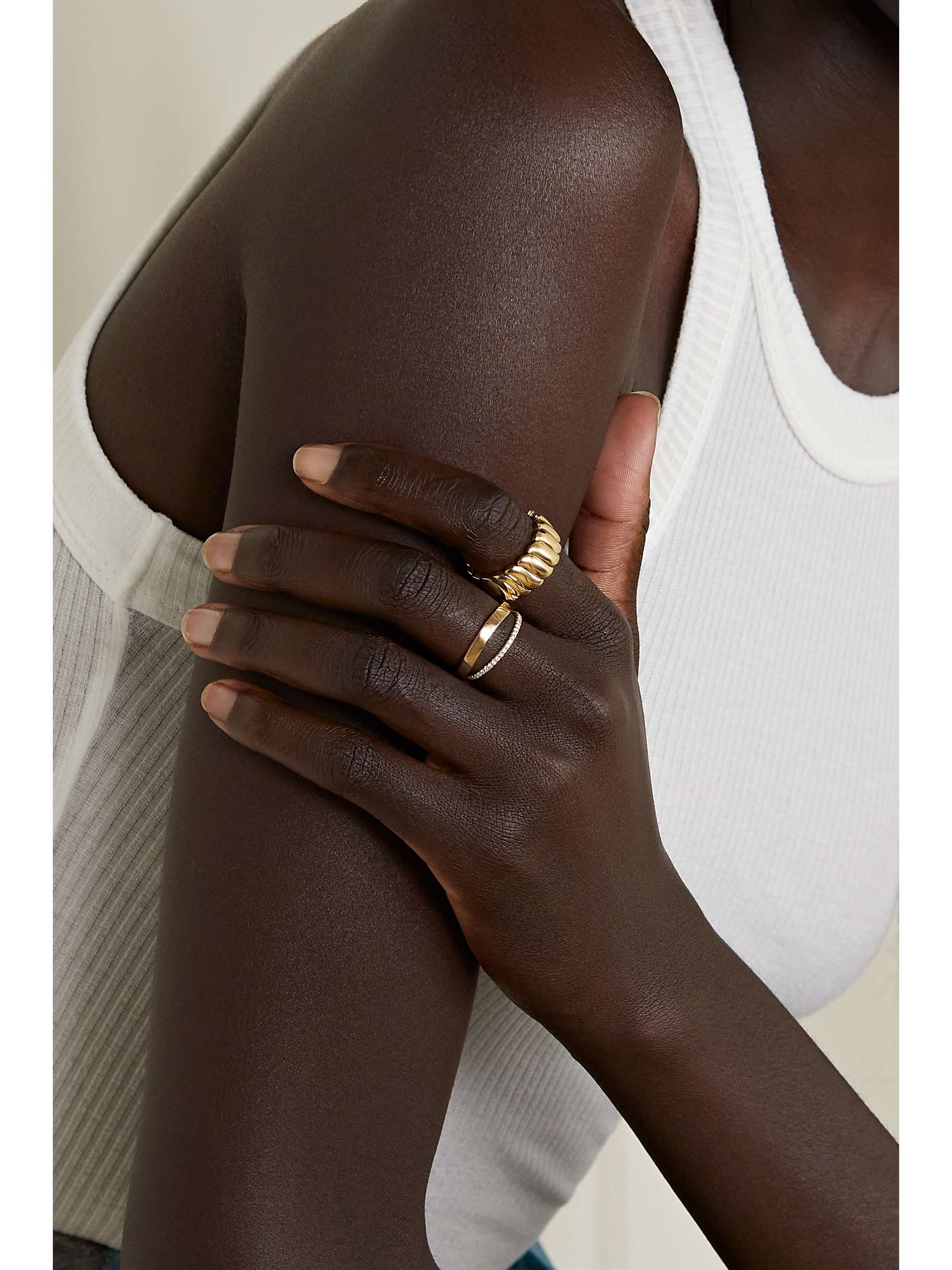 ANITA KO Large Zoe 18-karat gold ring