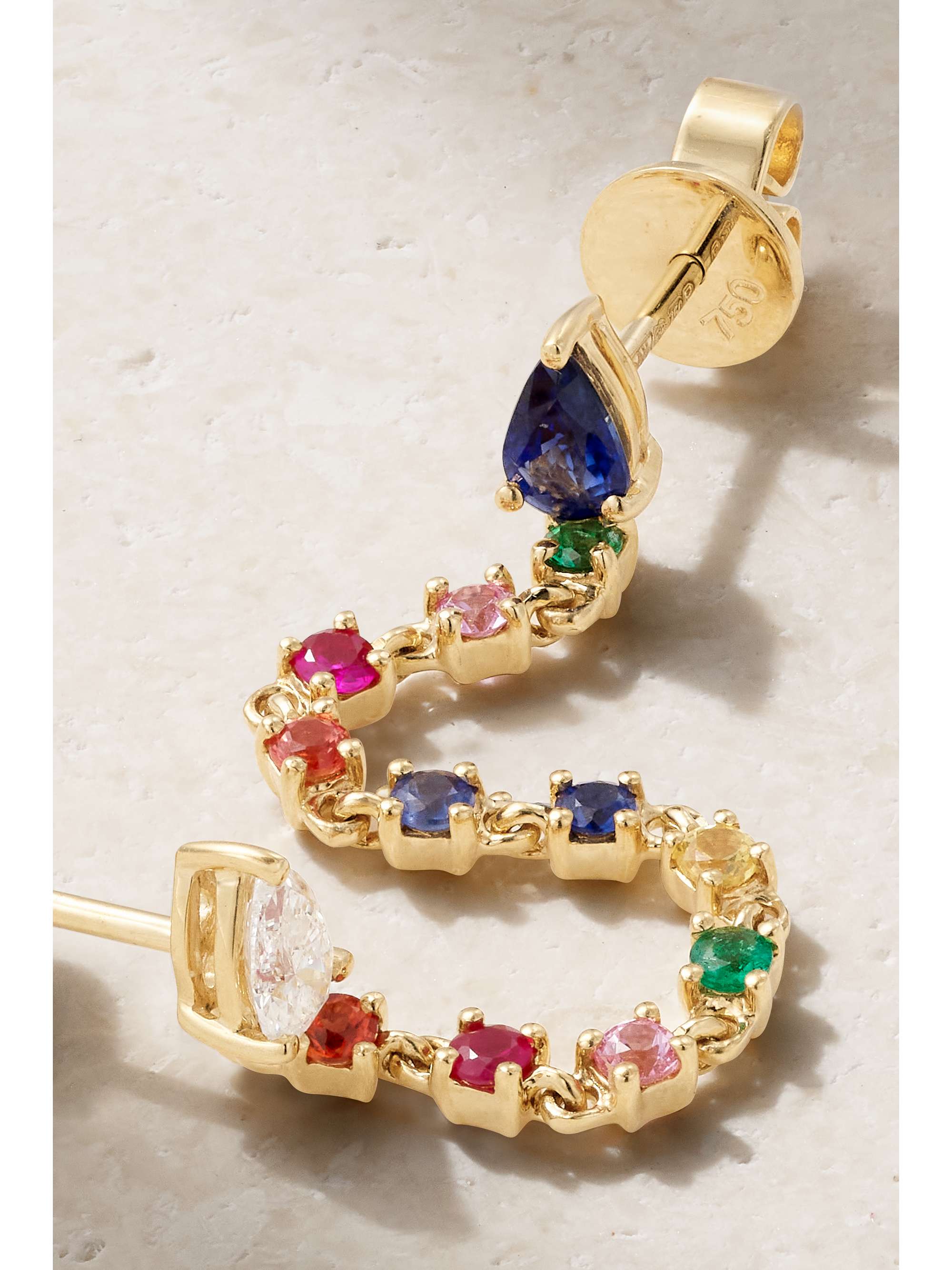 ANITA KO 18-karat gold, sapphire and diamond earring