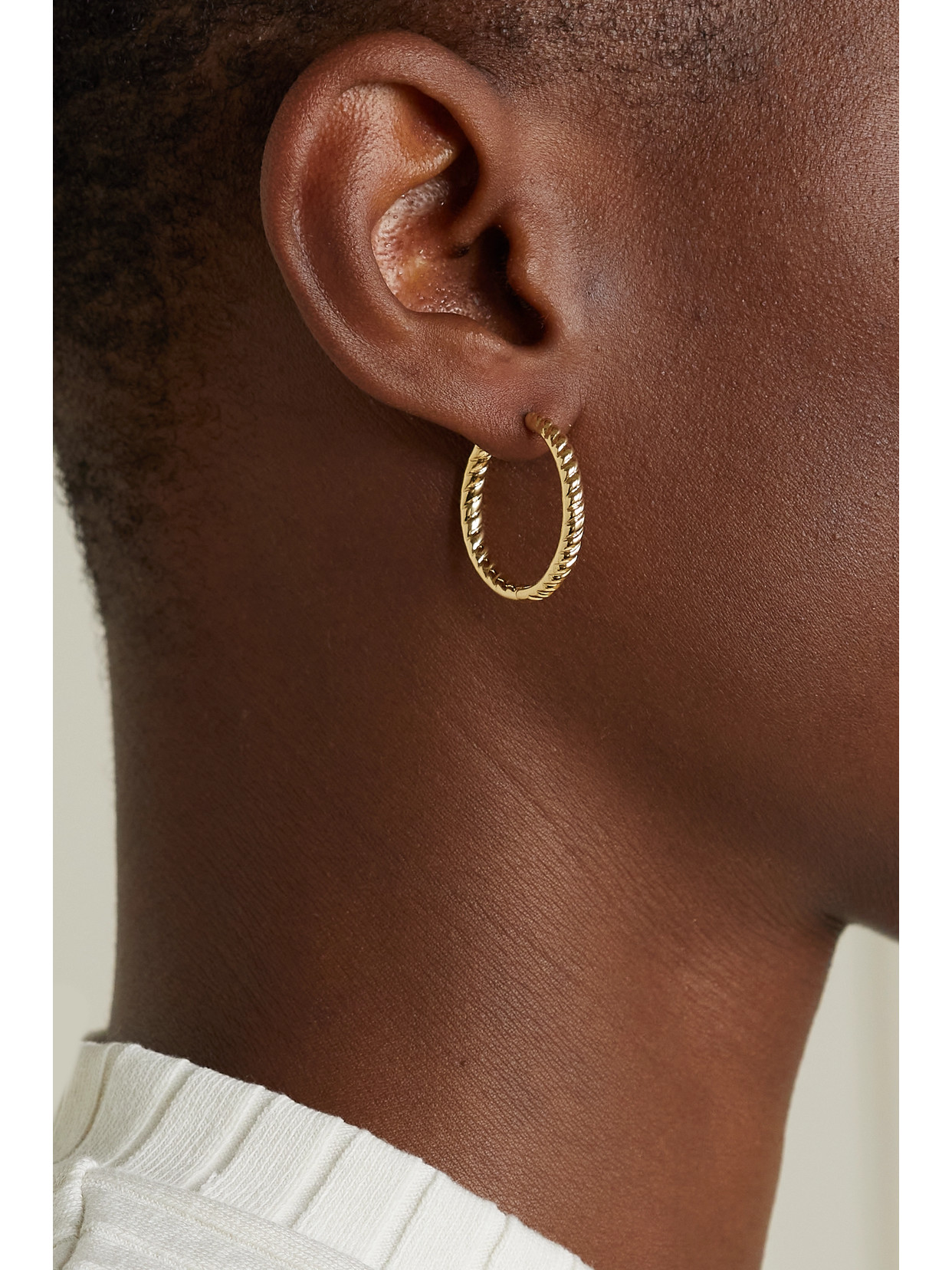 Shop Anita Ko Zoe 18-karat Gold Hoop Earrings