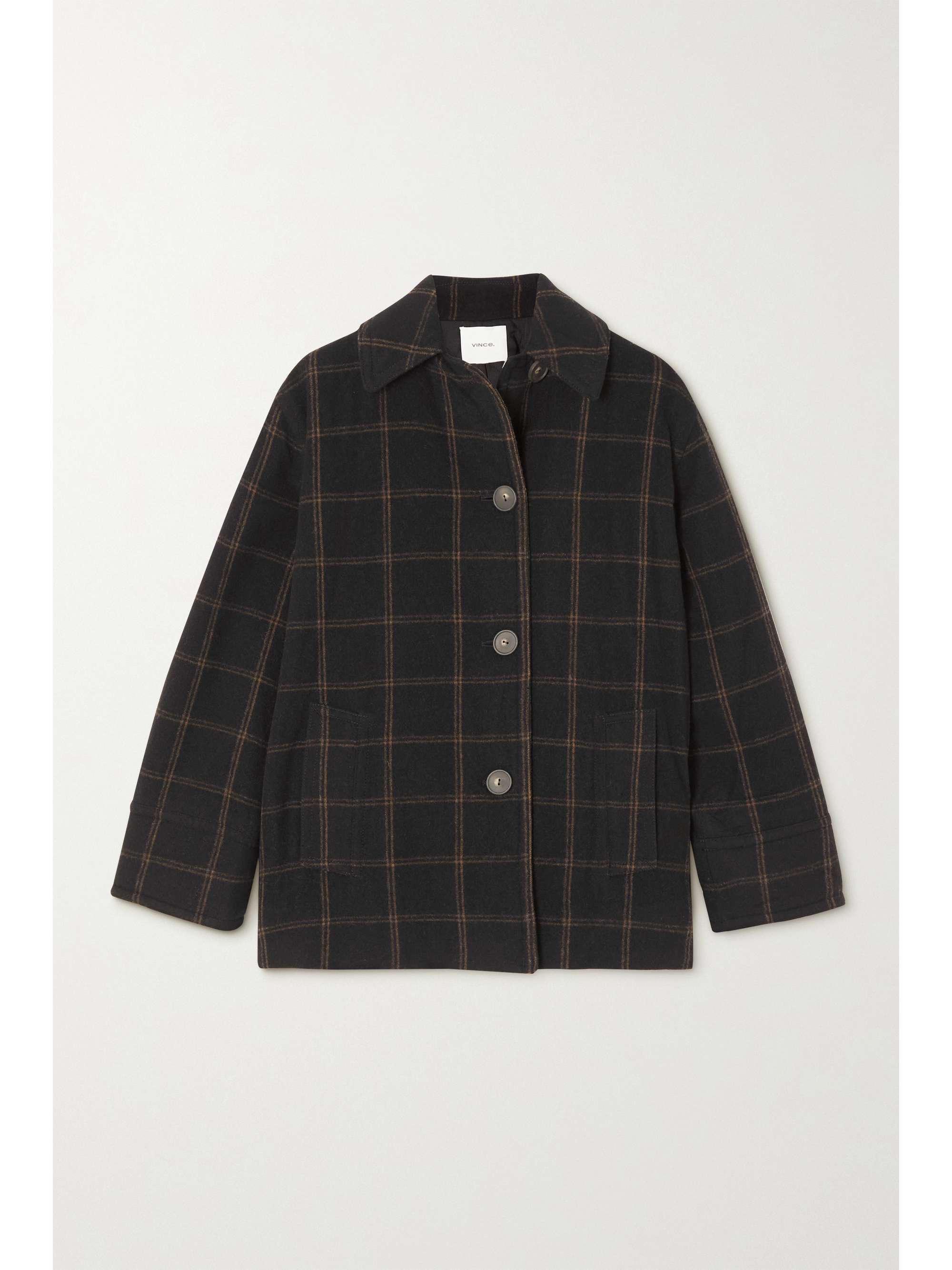 wool checkered jacket