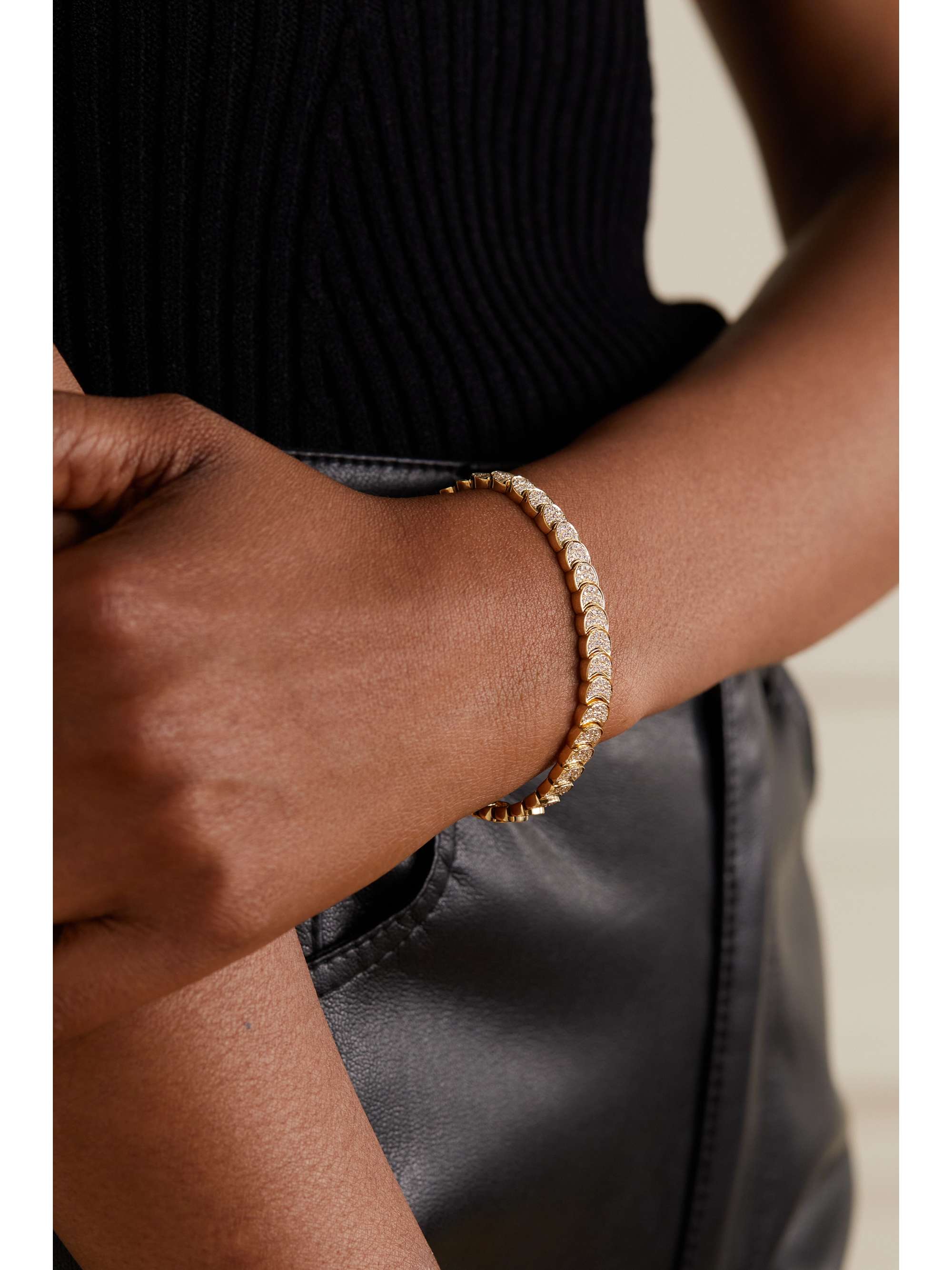 ANITA KO Luna 18-karat gold diamond bracelet