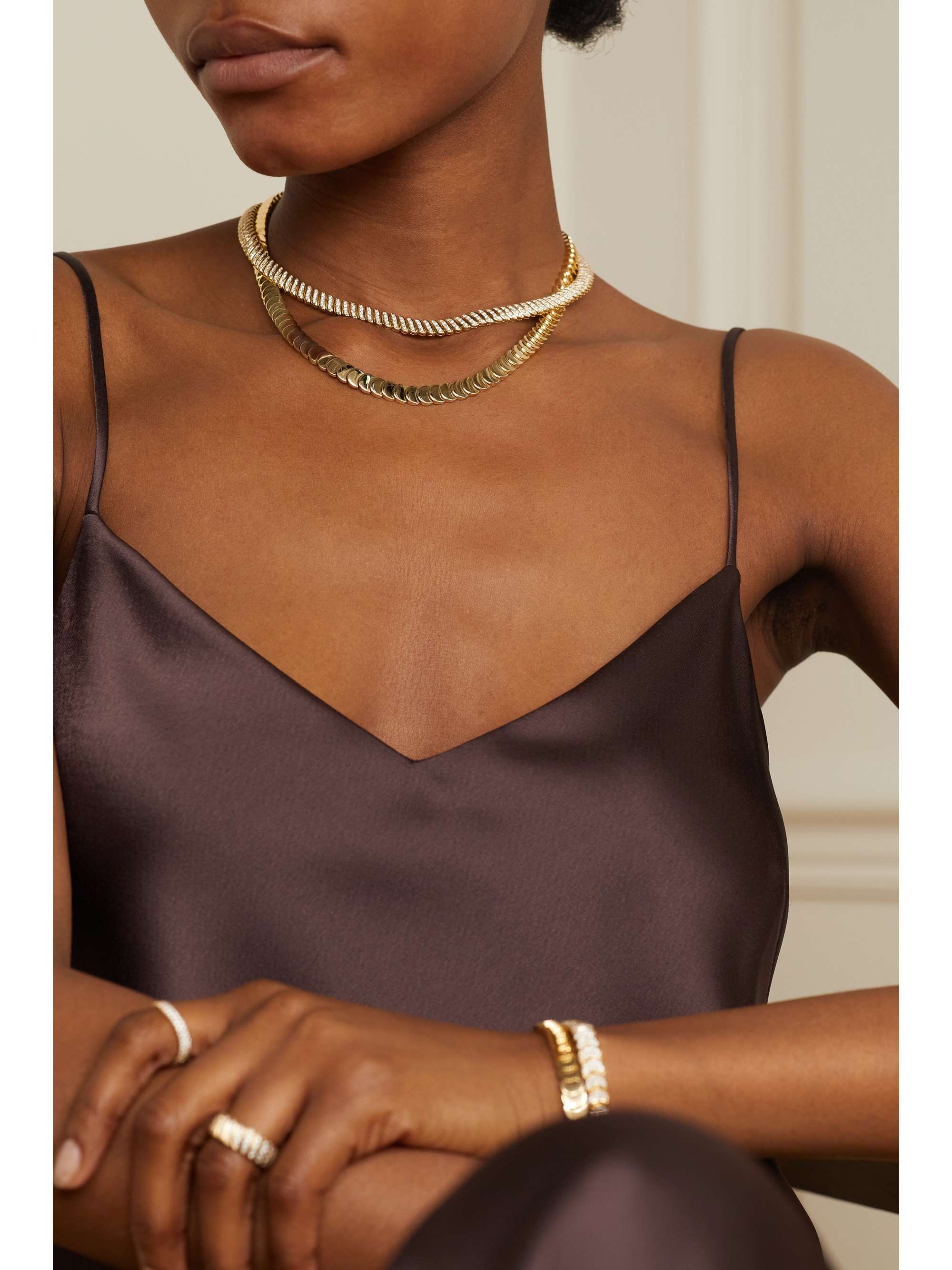 ANITA KO Luna 18-karat rose gold necklace