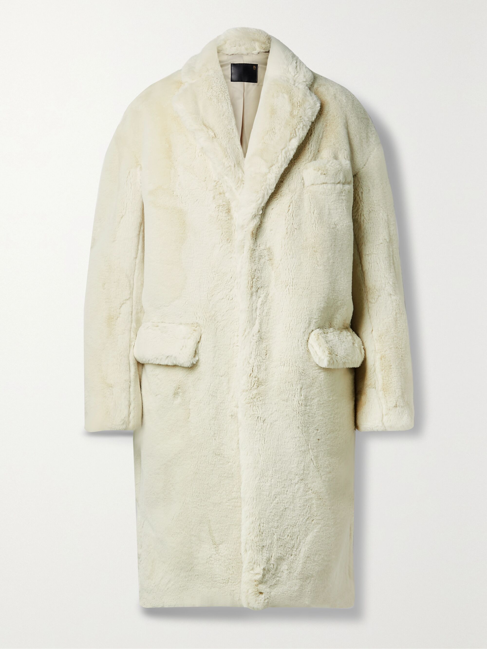 R13 Teddy Bear oversized faux fur coat