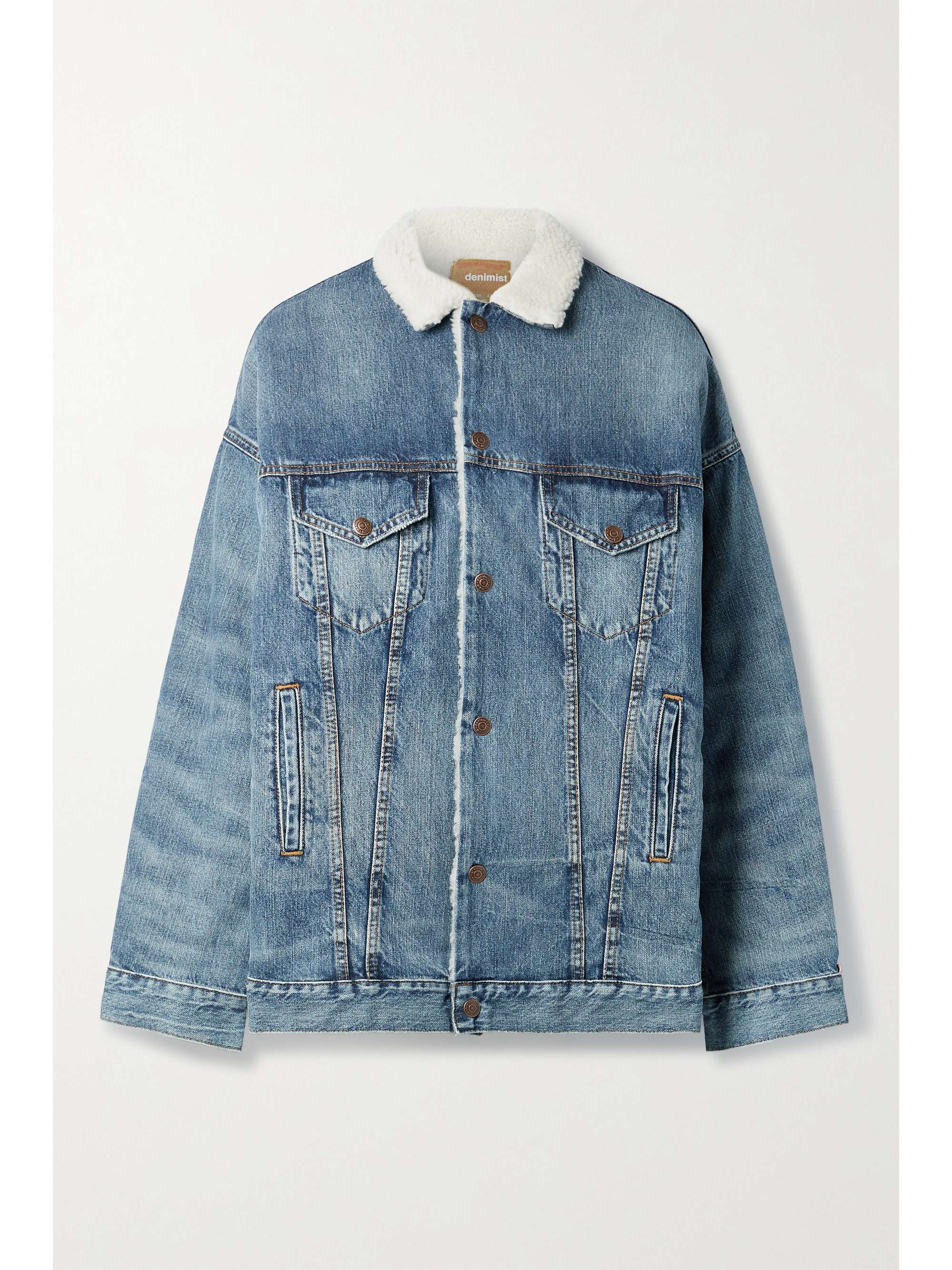 denim jacket with shearling lining