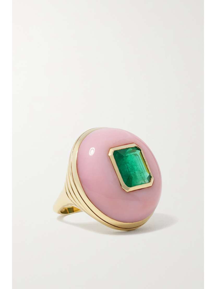 Retrouvaí Lollipop 14-karat Gold, Opal And Emerald Ring