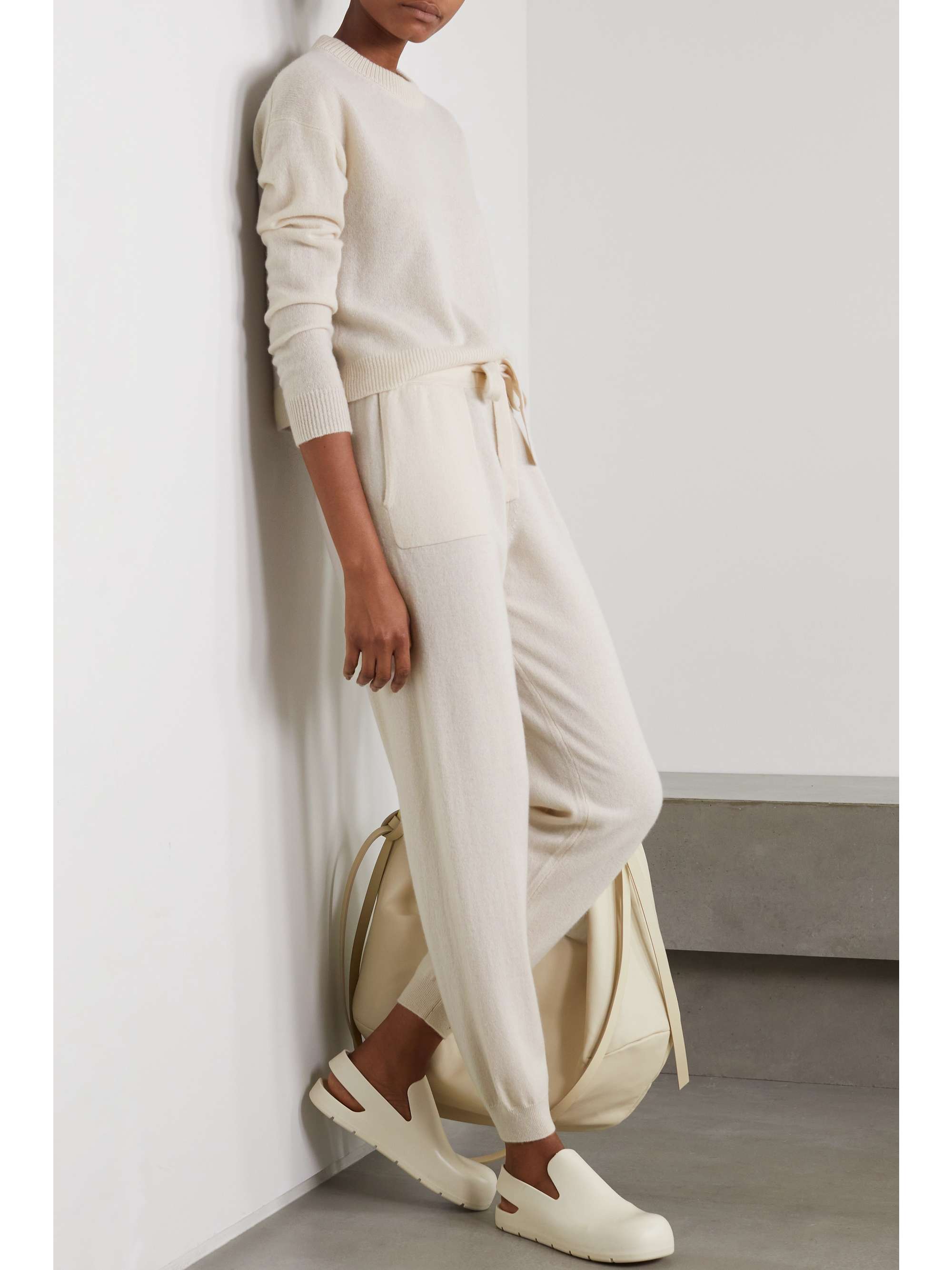 allude cashmere track pants