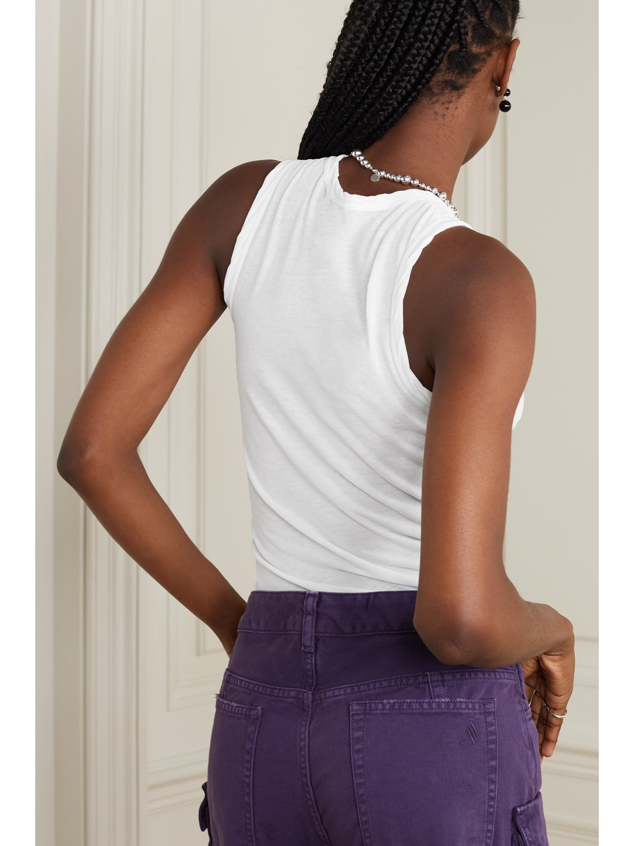 James Perse Slub Cotton-jersey Tank In White