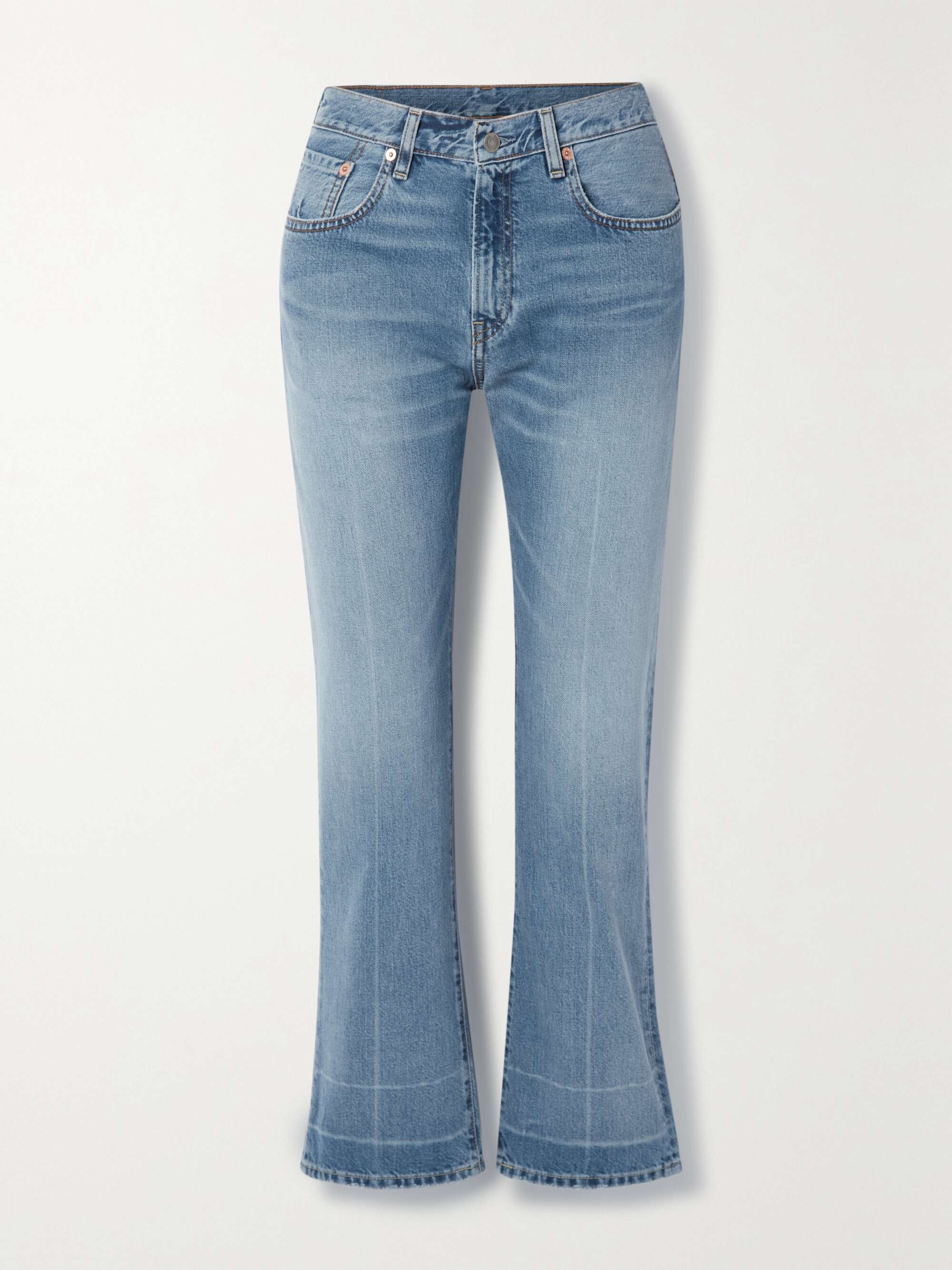 Joni cropped mid rise flared jeans