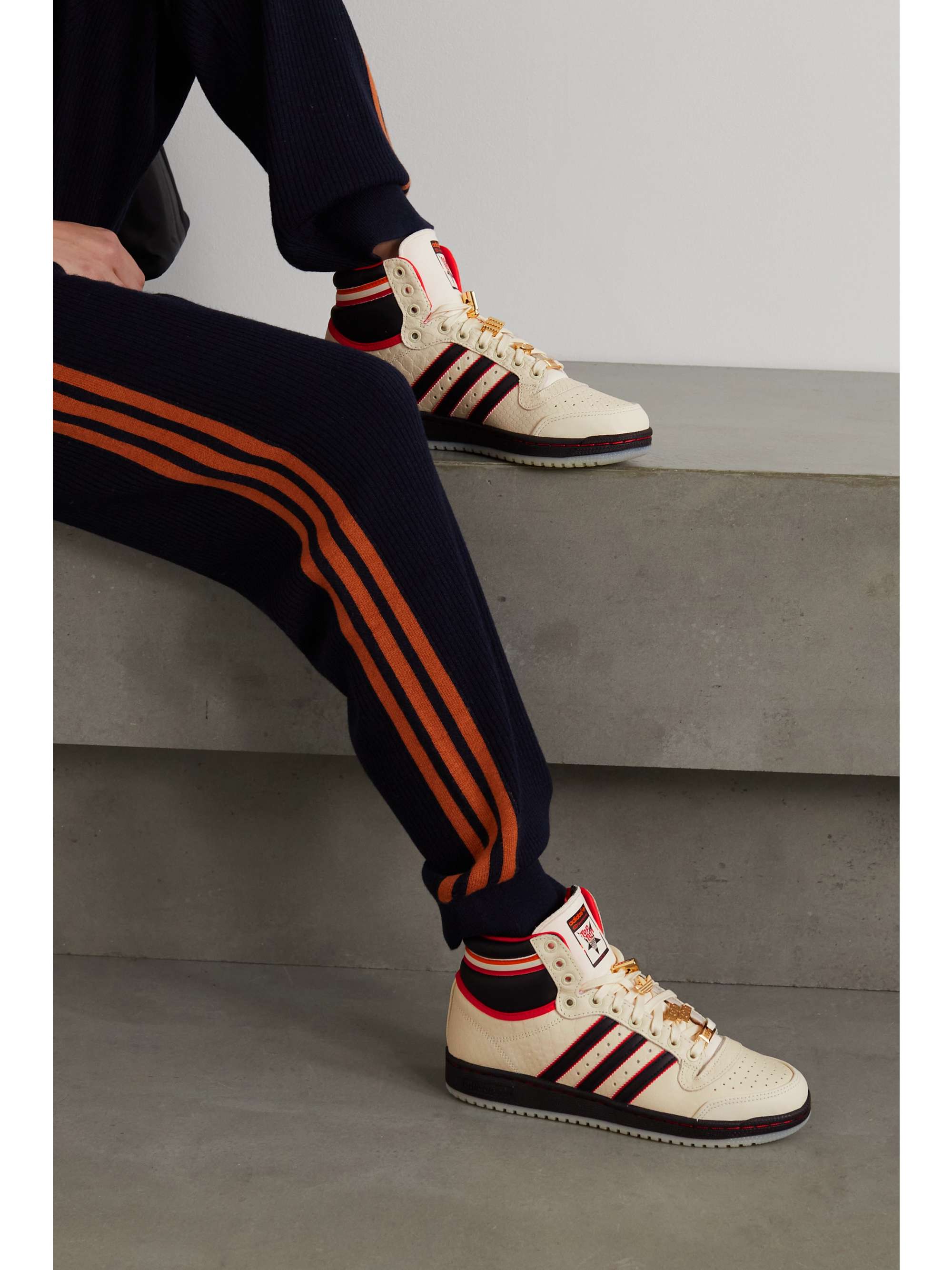 Cream Top Ten Hi ESPN embellished snake 
