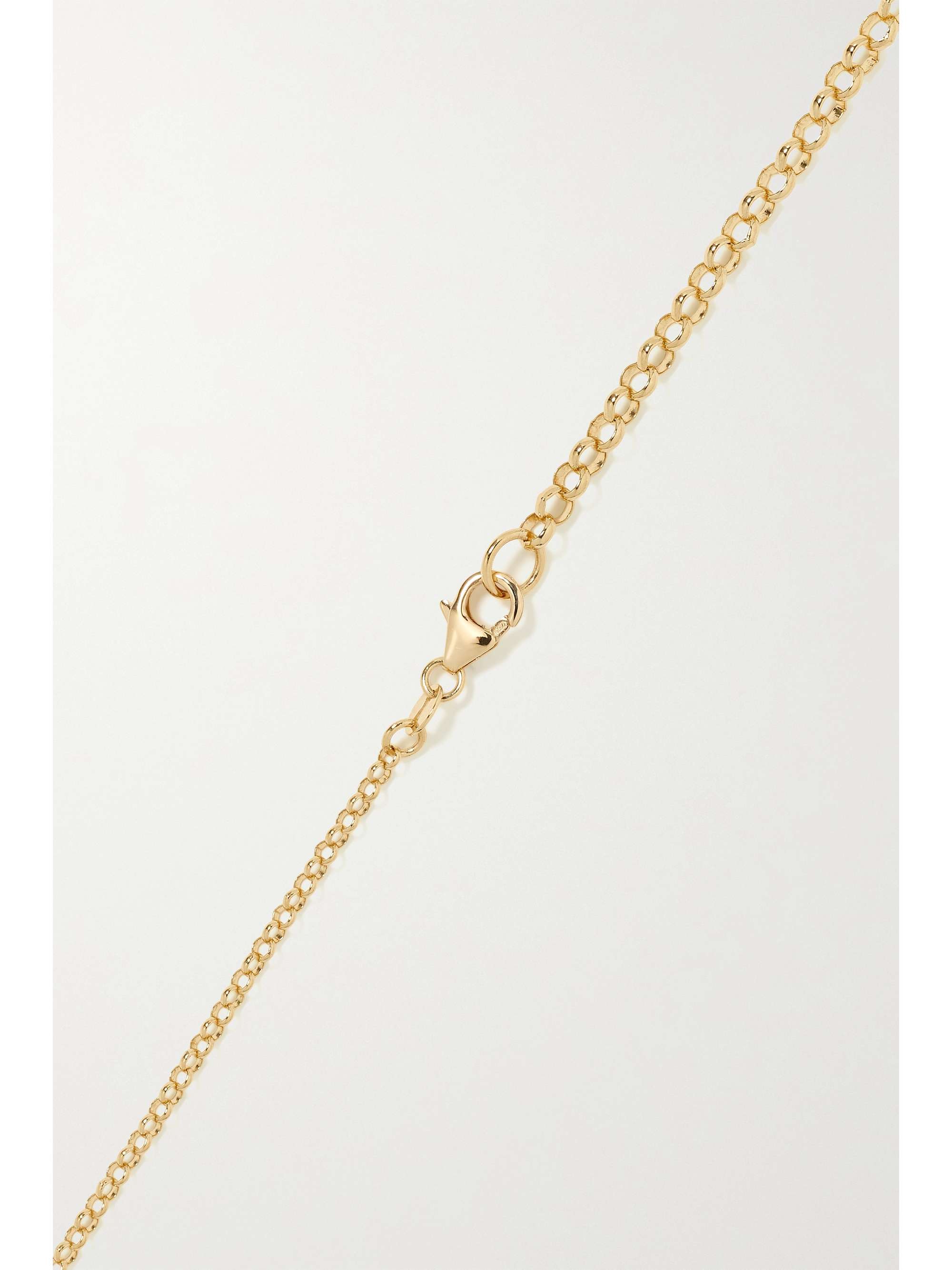 FOUNDRAE Mind Body Soul Wholeness 18-karat gold, enamel and diamond necklace