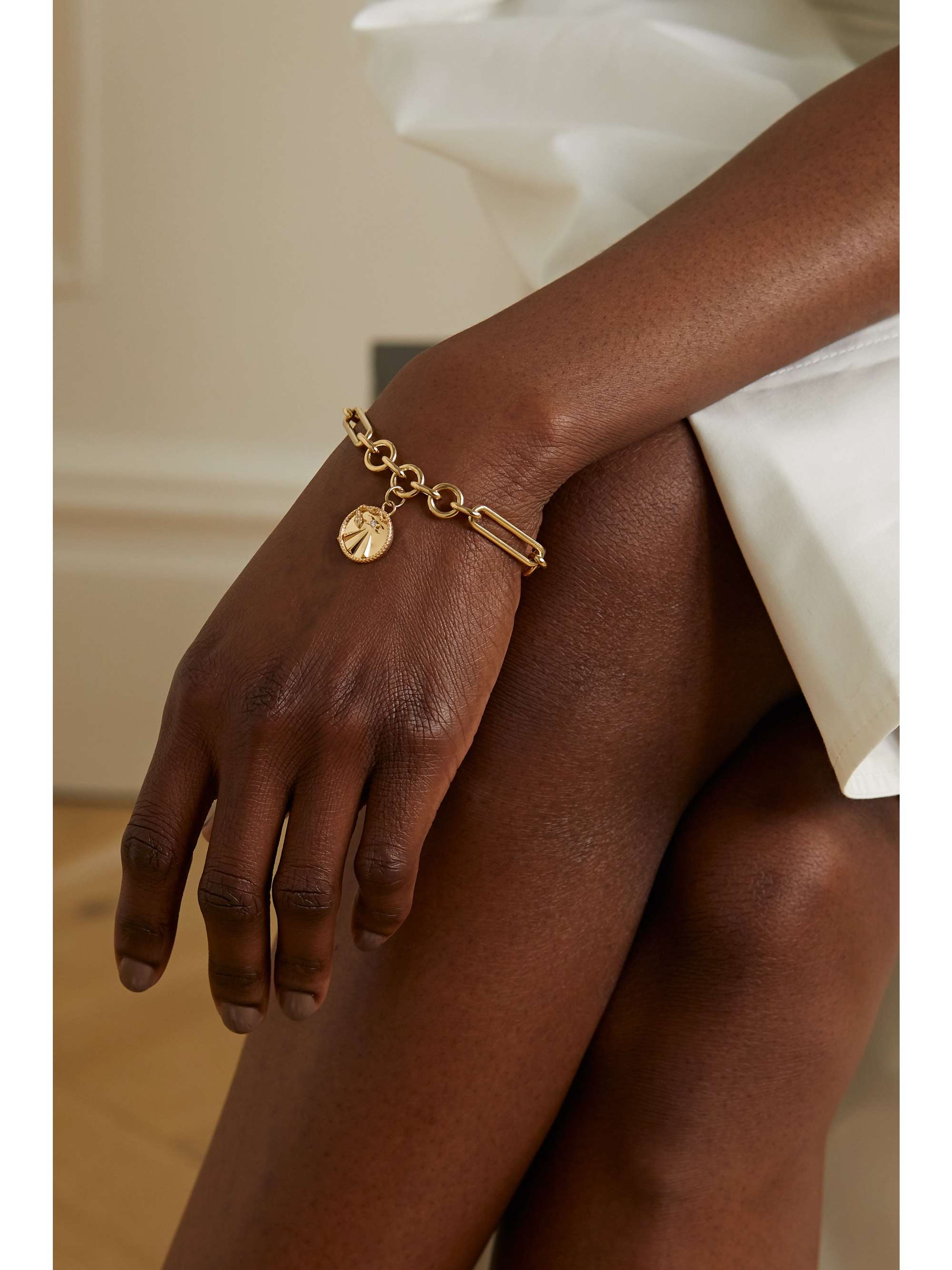 FOUNDRAE Bracelet en or 18 carats (750/1000) et diamant Mind Body Soul