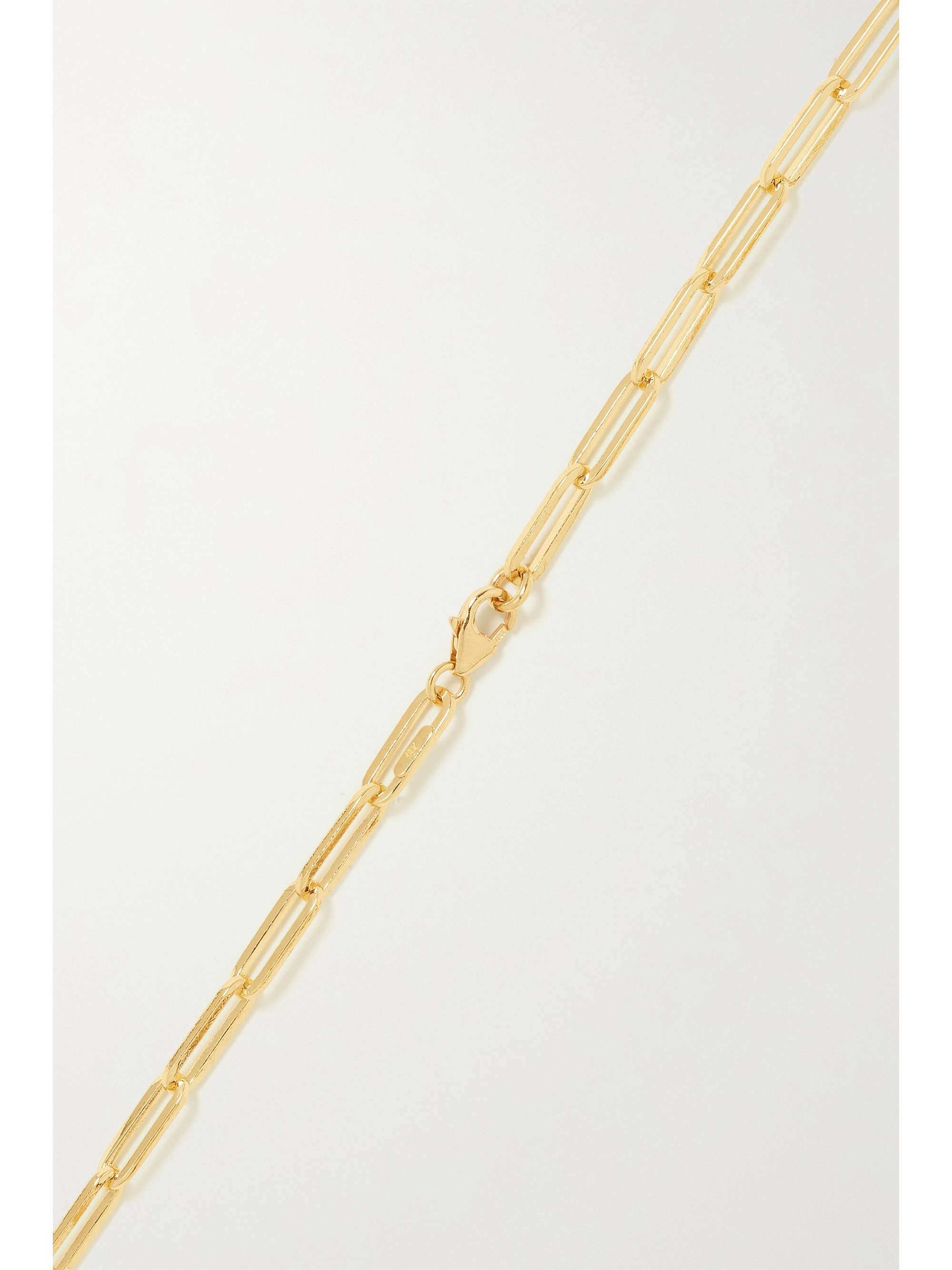 FOUNDRAE Mind Body Soul Infinity and Amate 18-karat gold diamond necklace