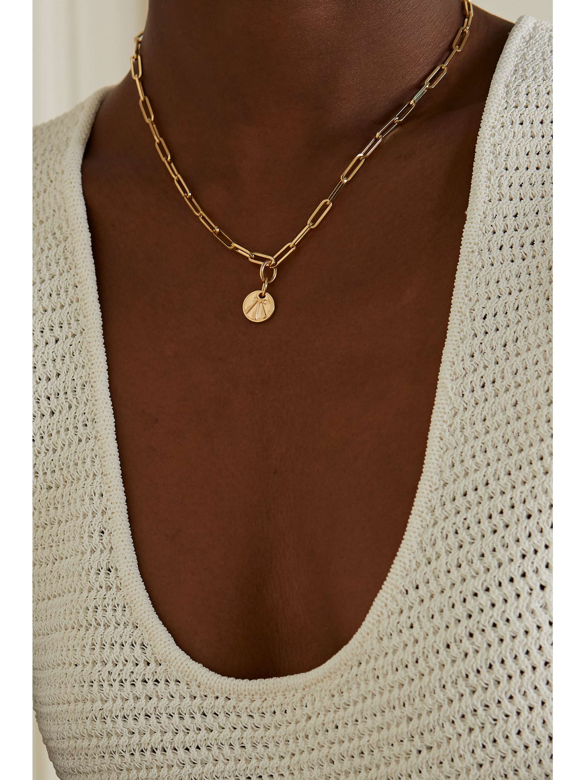 FOUNDRAE Mind Body Soul Infinity and Amate 18-karat gold diamond necklace
