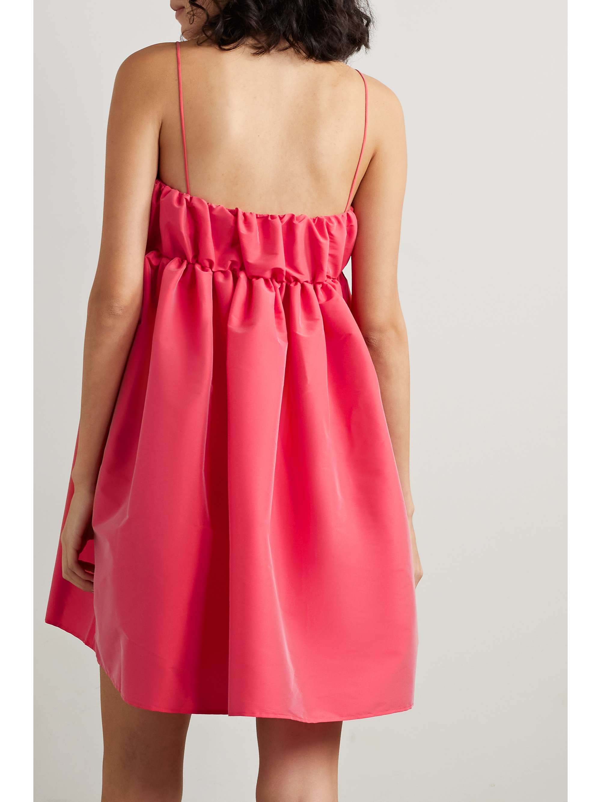 BERNADETTE Birgit gathered taffeta mini dress