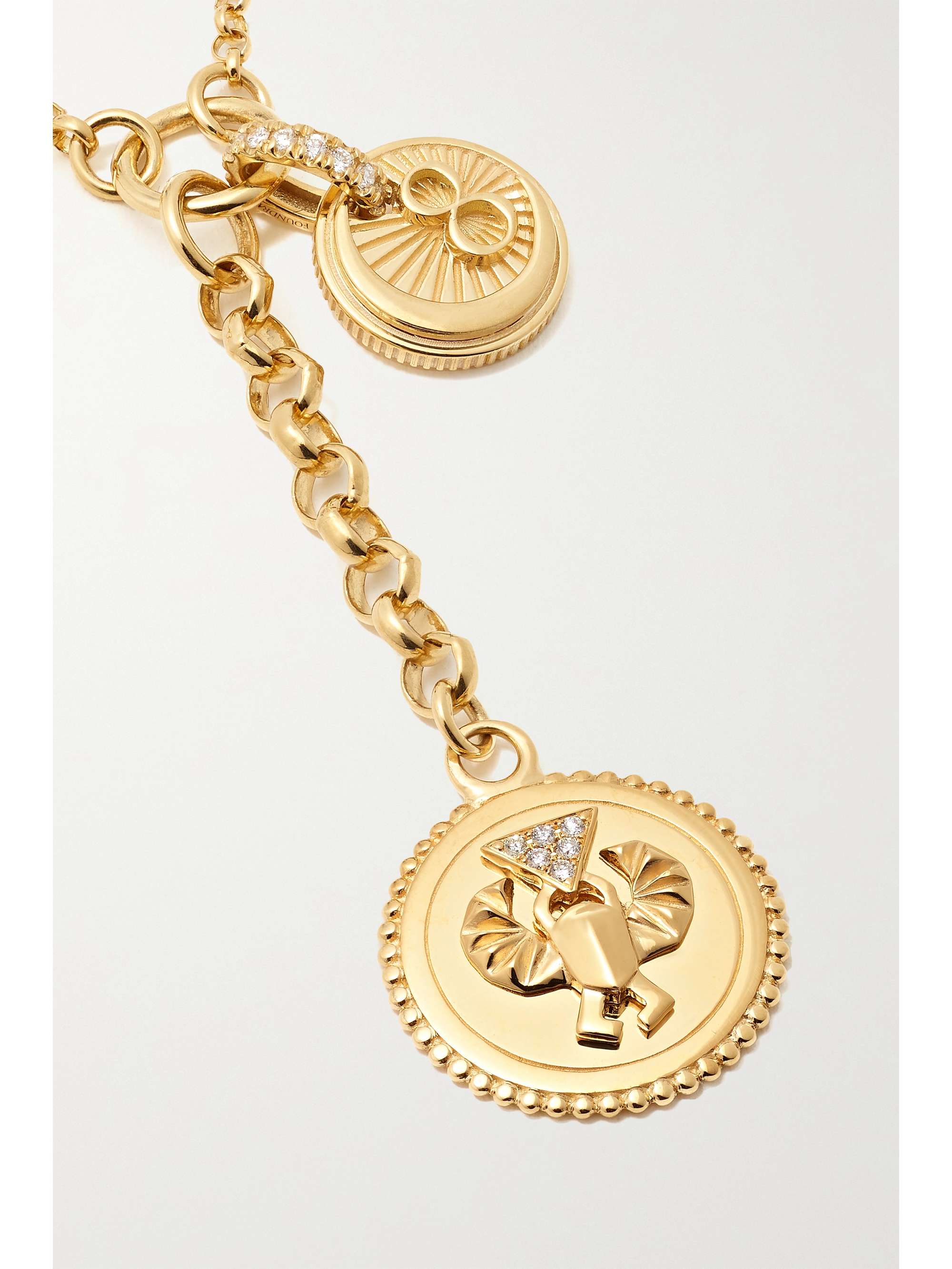 FOUNDRAE Protection and Karma 18-karat gold diamond necklace
