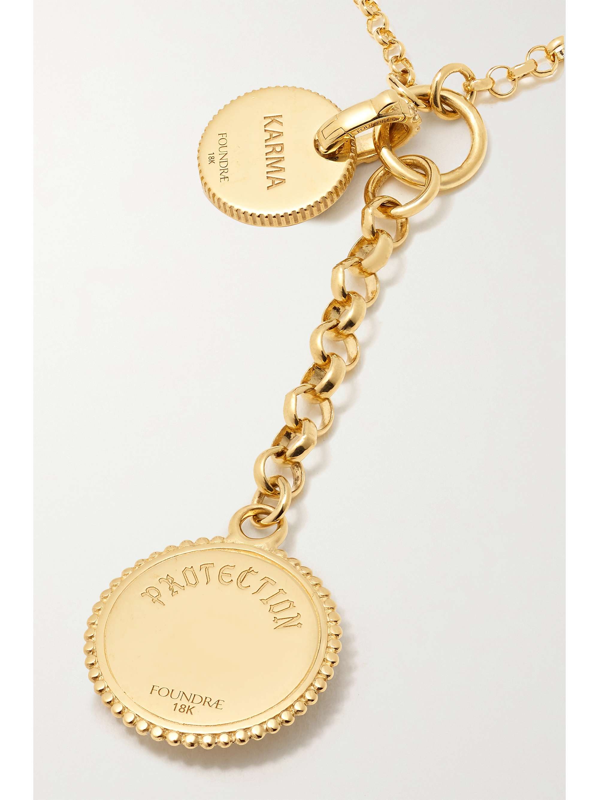 FOUNDRAE Protection and Karma 18-karat gold diamond necklace