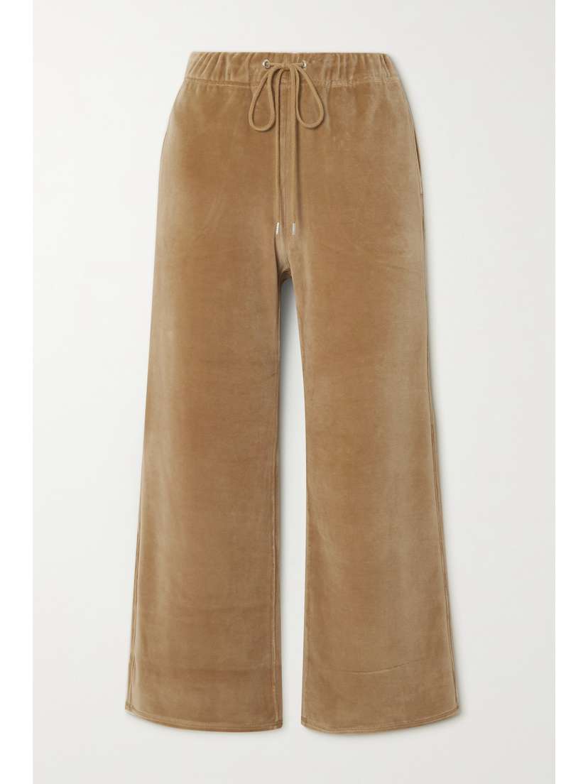 Nili Lotan Daphne Cotton-blend Velour Track Pants - x large