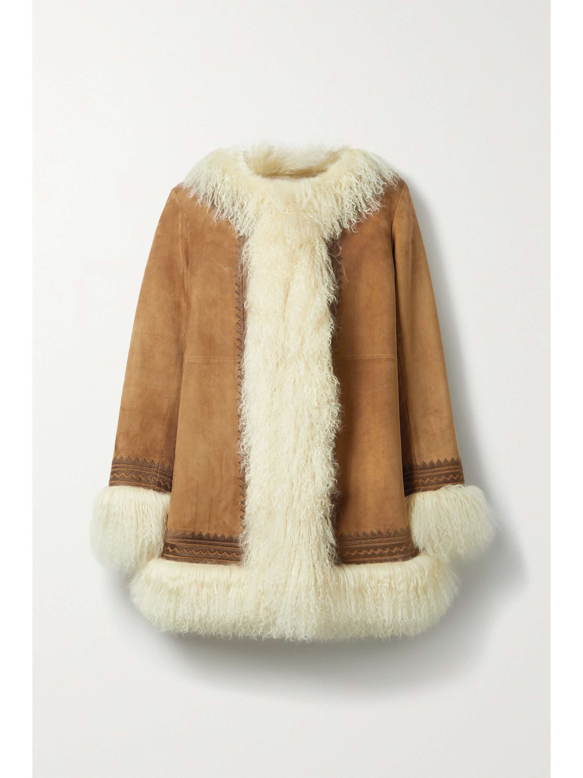 shearling suede coat