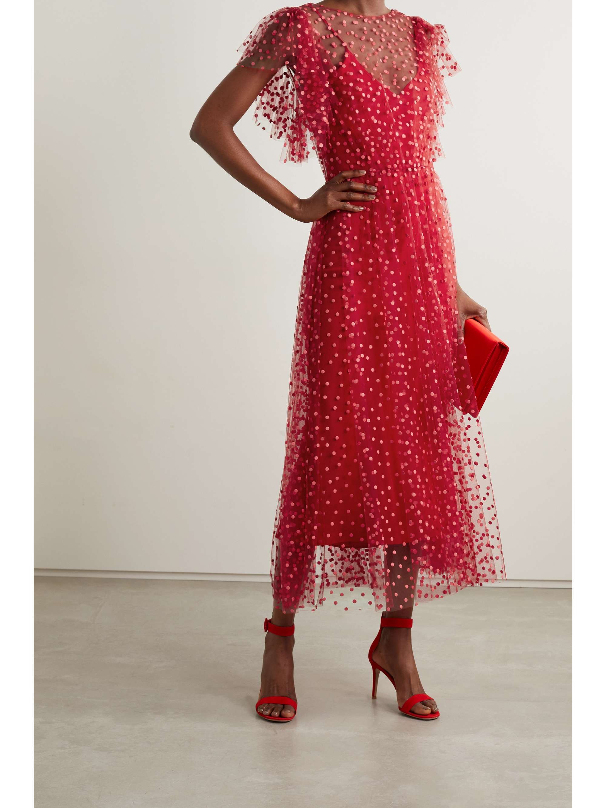 polka dot tulle dress